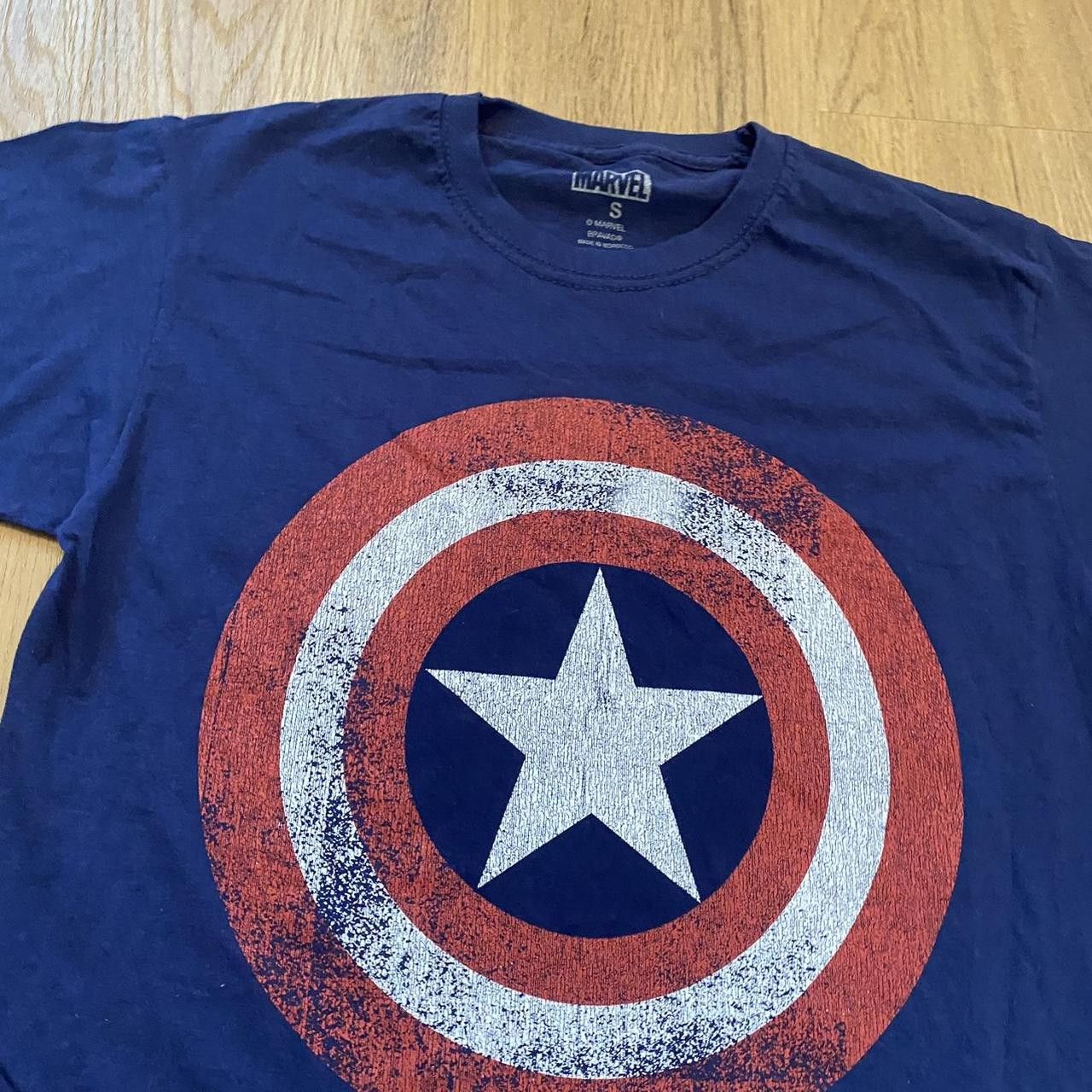 Marvel Comics Captain America blue and red cotton tee #Marvel Size US S / EU 44-46 / 1 - 2 Thumbnail