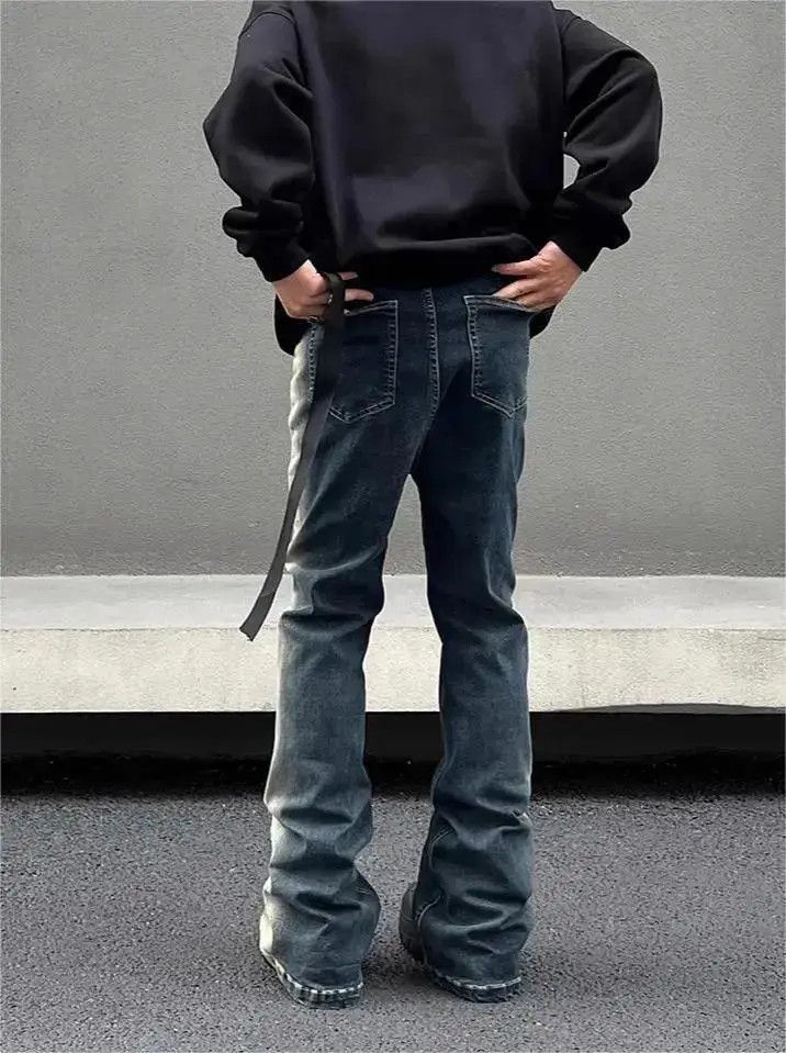 Japanese Brand Straight washed gradient jeans Size US 32 / EU 48 - 5 Thumbnail