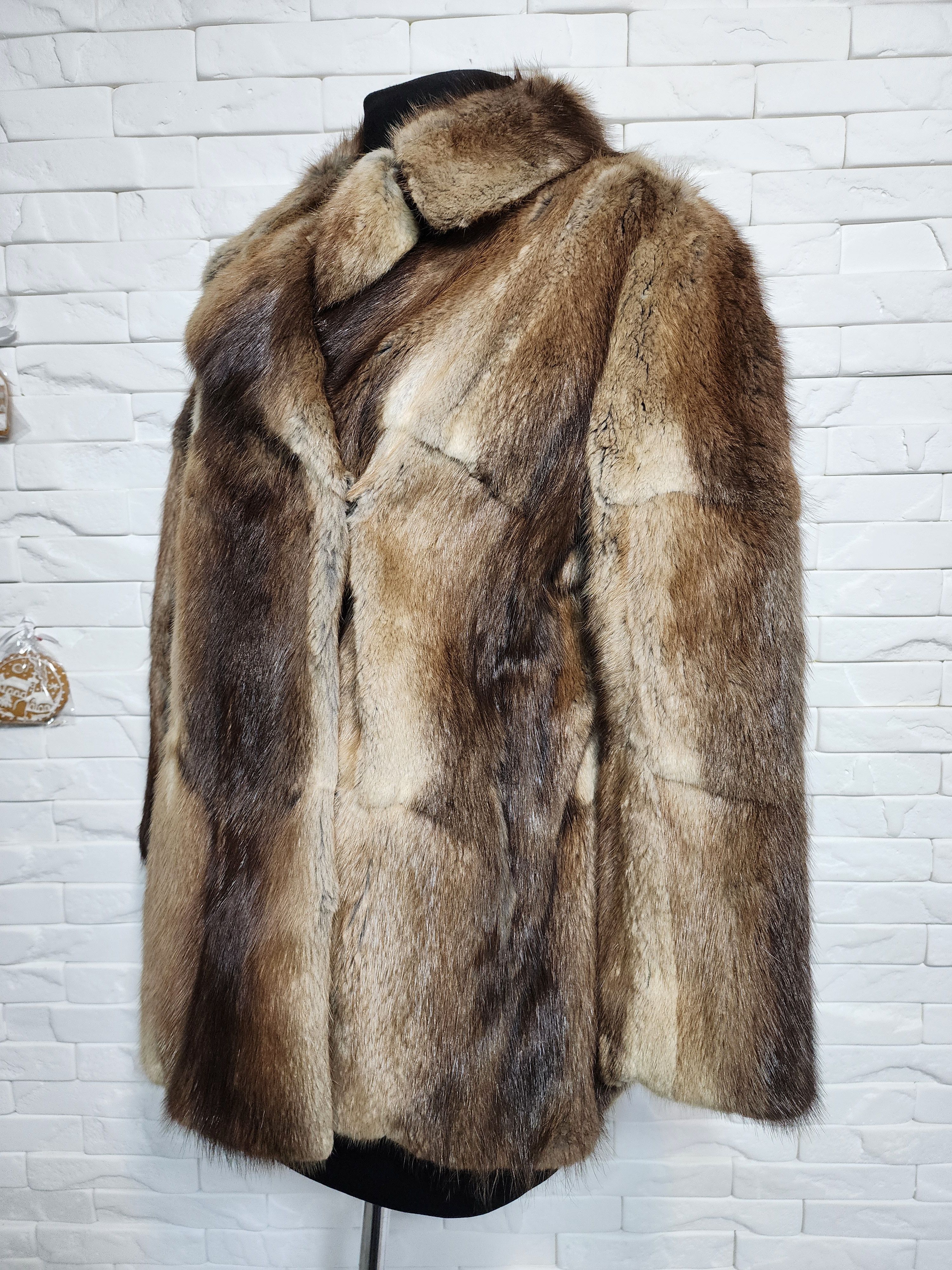 Furla Warm Brown Women's Fur Coat.Size L. Size L / US 10 / IT 46 - 2 Thumbnail