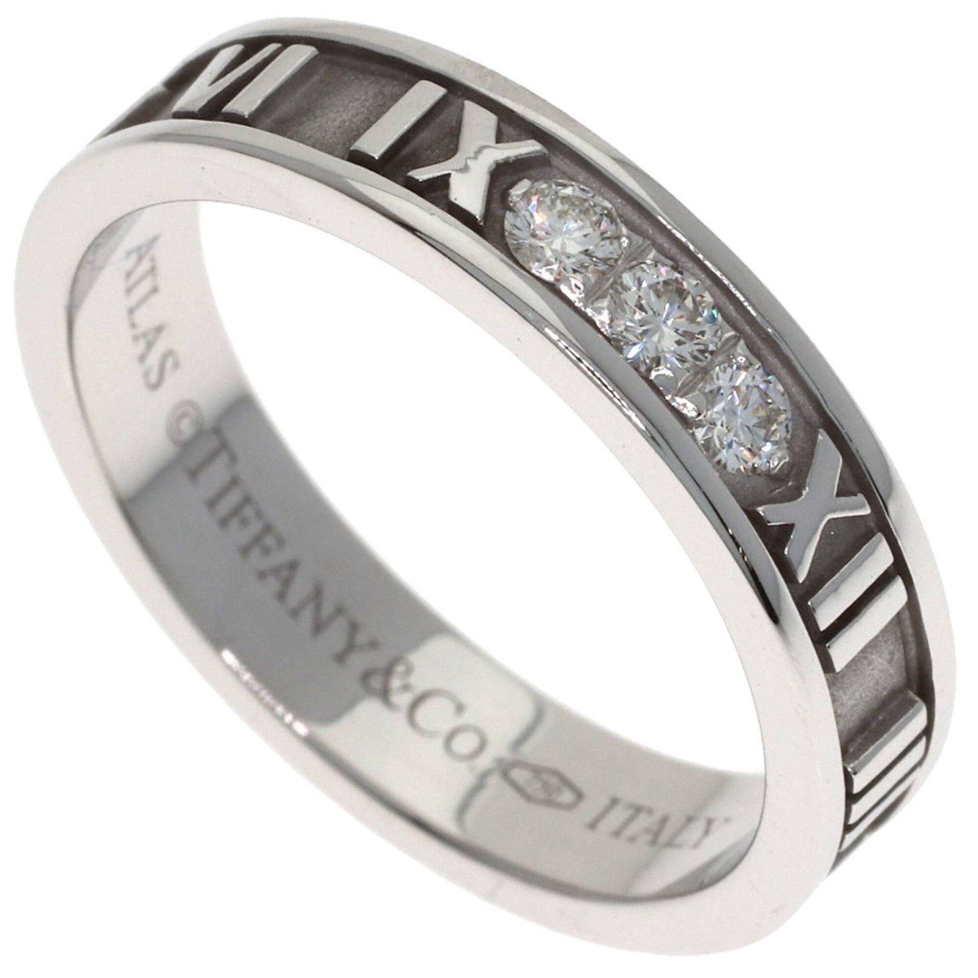 Tiffany & Co. Tiffany & Co. Atlas Narrow Diamond Ring, 18K White Gold, Women's. Size ONE SIZE - 1 Thumbnail