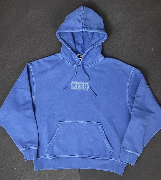 Kith Large Kith Stitch Classic Logo Nelson Hoodie Cyanotope | Grailed