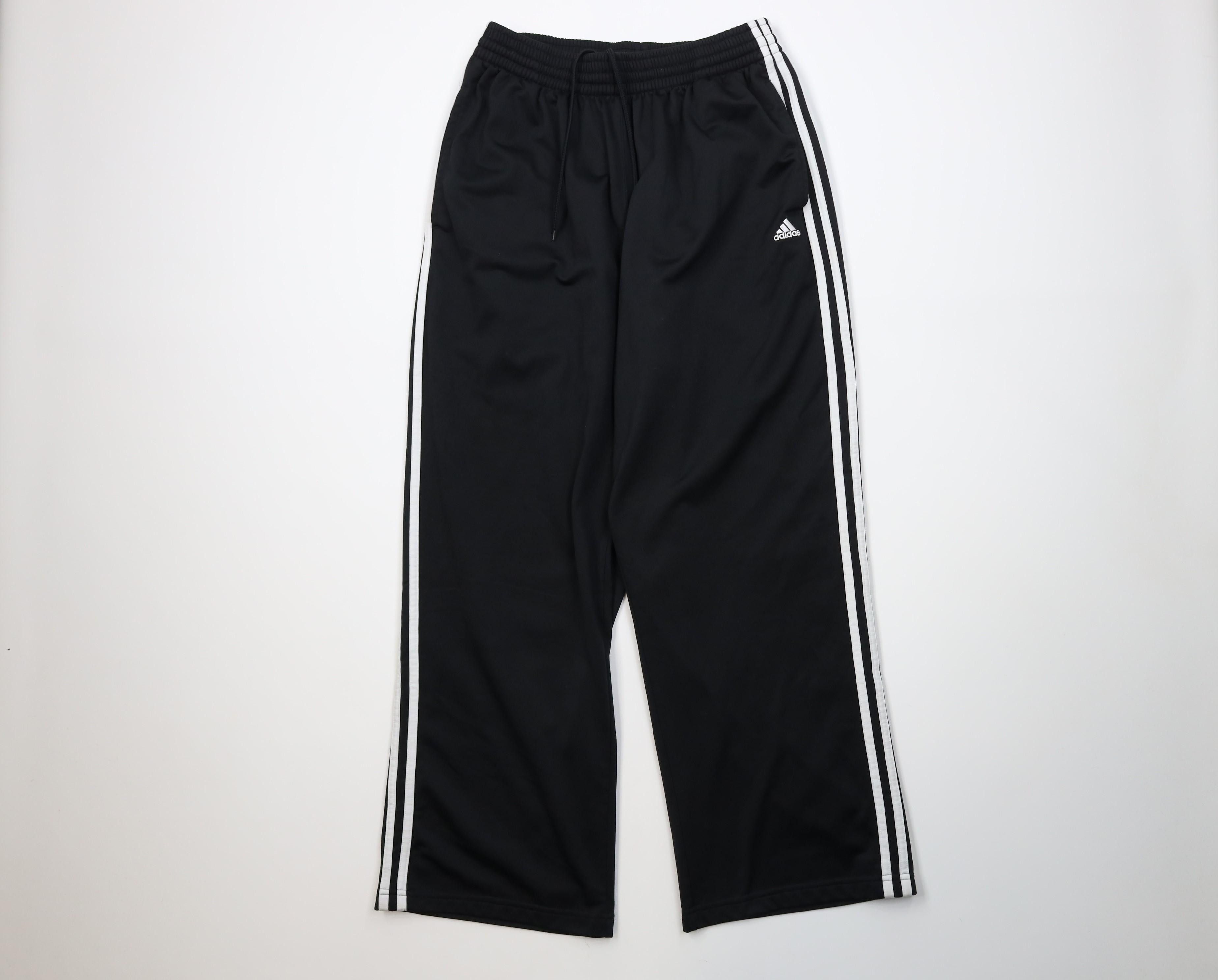 Adidas Vintage Y2K Adidas Striped Wide Leg Sweatpants Pants Black Size US 36 / EU 52 - 1 Thumbnail