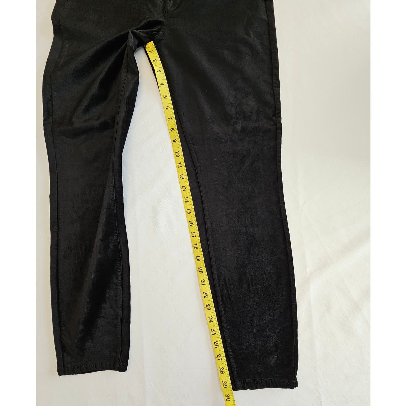 Paige PAIGE Verdugo Ultra Skinny Black Velvet Jeans Pants 32 Size 32" / US 10 / IT 46 - 4 Thumbnail