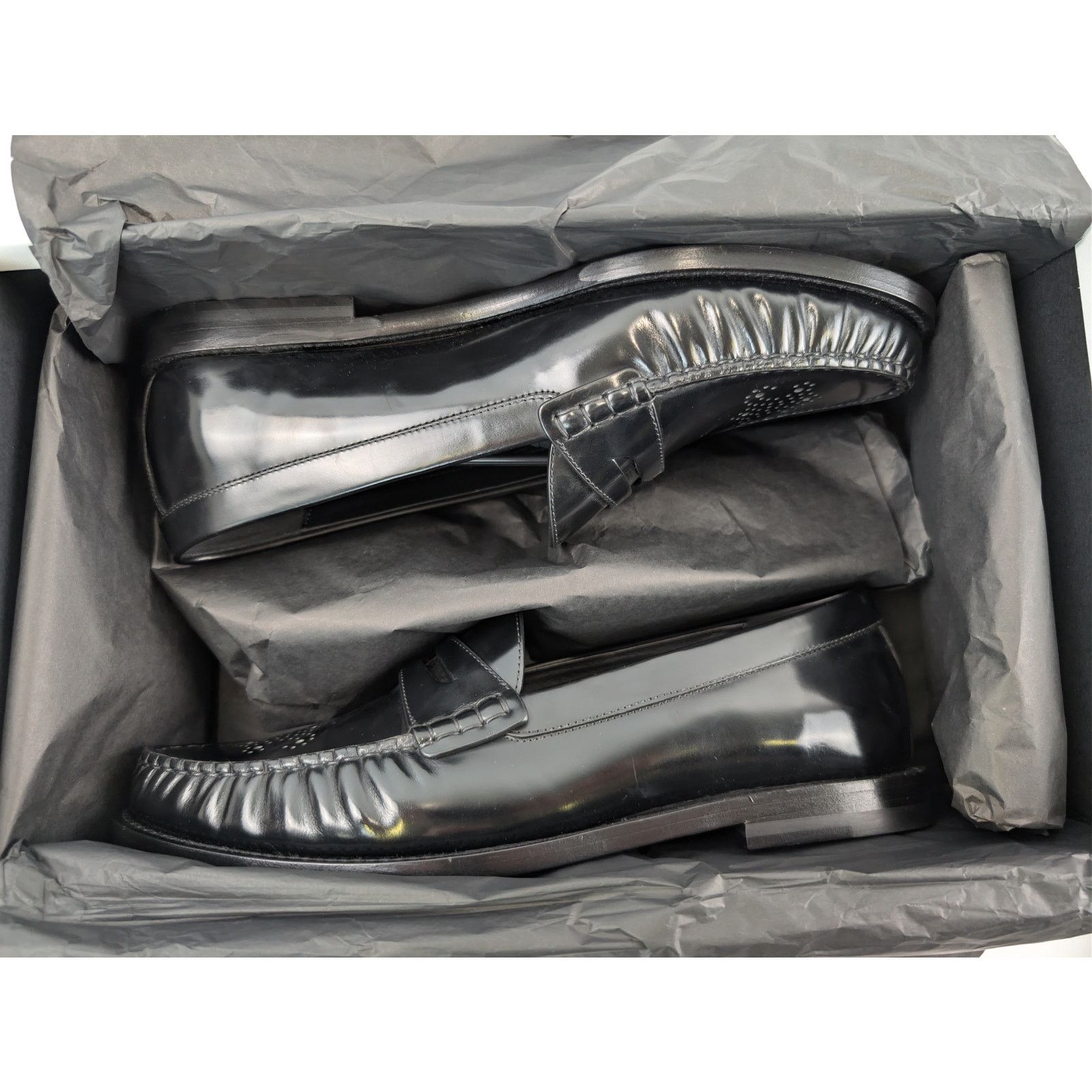 Celine o1rshd1 Vivienne Loafers in Polished Boil Shoe Boots Black Size US 12 / EU 45 - 20 Thumbnail