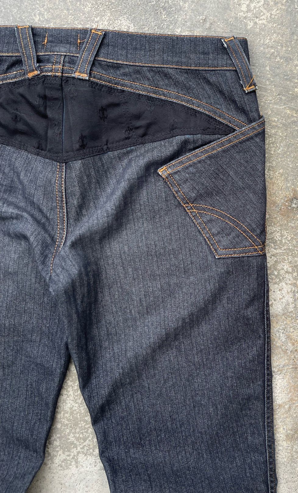 Dolce & Gabbana 🔥S/S 2003 DOLCE & GABBANA ASYMMETRICAL POCKET DENIM JEANS Size US 30 / EU 46 - 13 Thumbnail