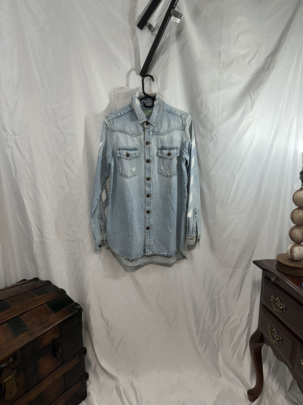 Off-White Off White Denim Shirt Size US XS / EU 42 / 0 - 1 Thumbnail