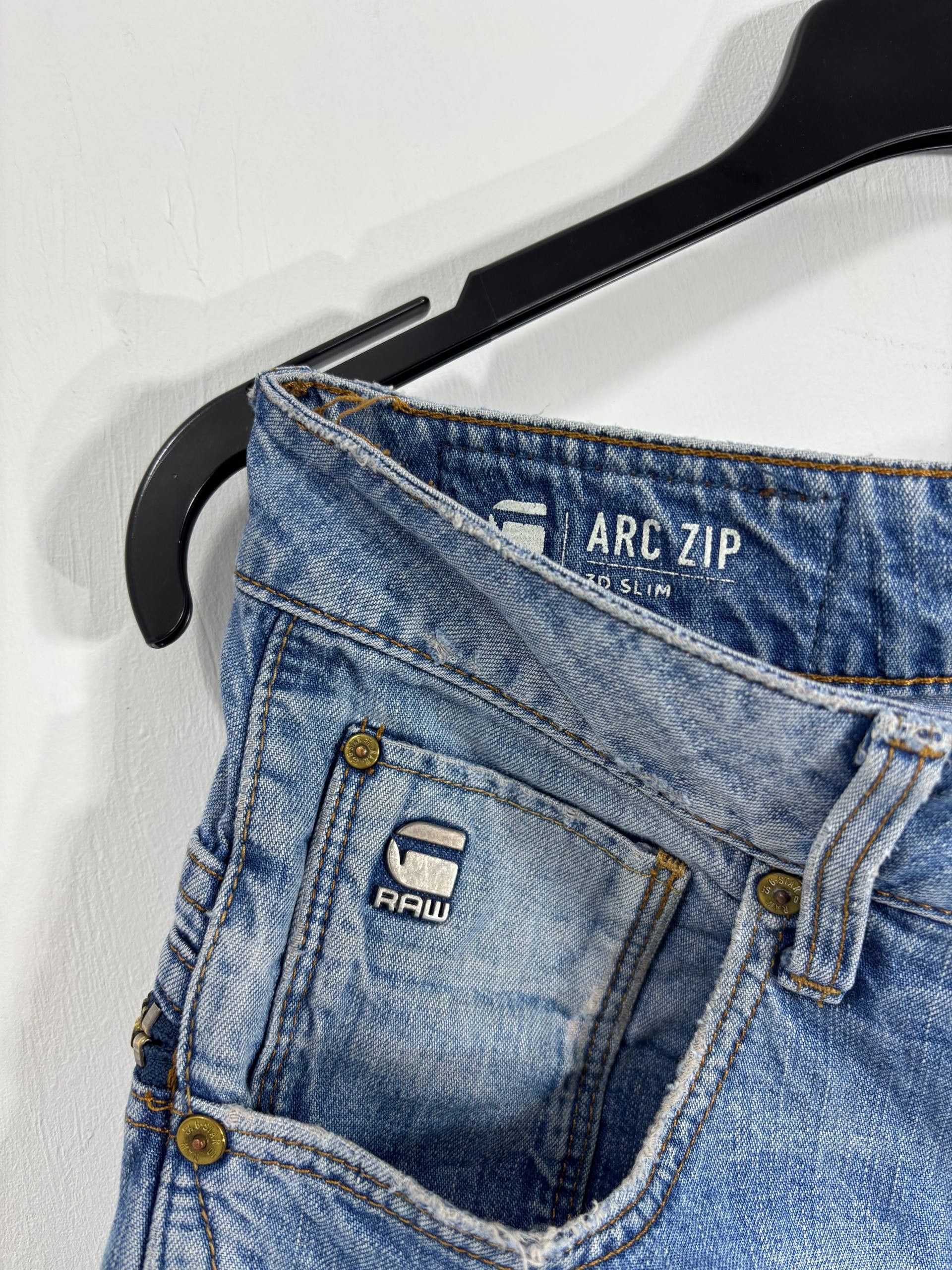 G-Star G-Star Arc Zip 3D Slim Biker Jeans W33 Size US 33 - 5 Thumbnail