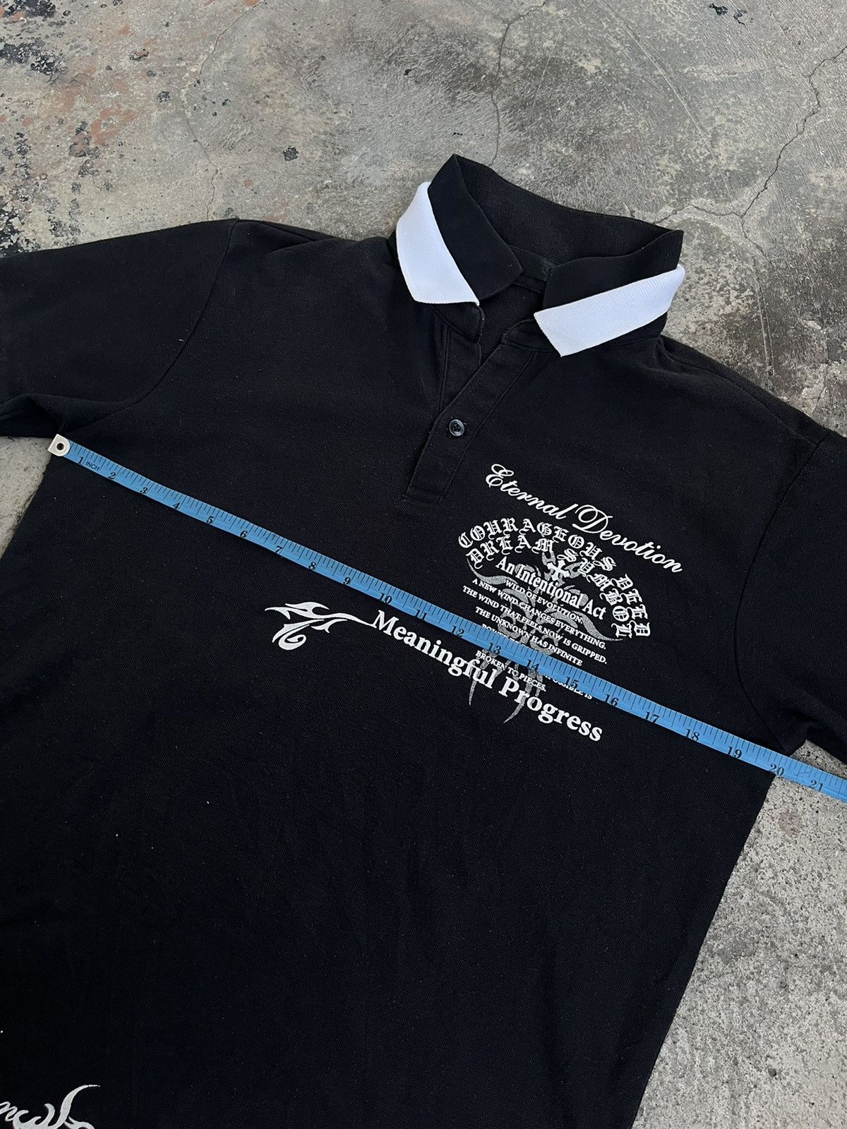 If Six Was Nine PRACT JAPANESE DOUBLE COLLAR POEM TRIBAL GOTHIC Y2K PUNK Size US M / EU 48-50 / 2 - 13 Thumbnail