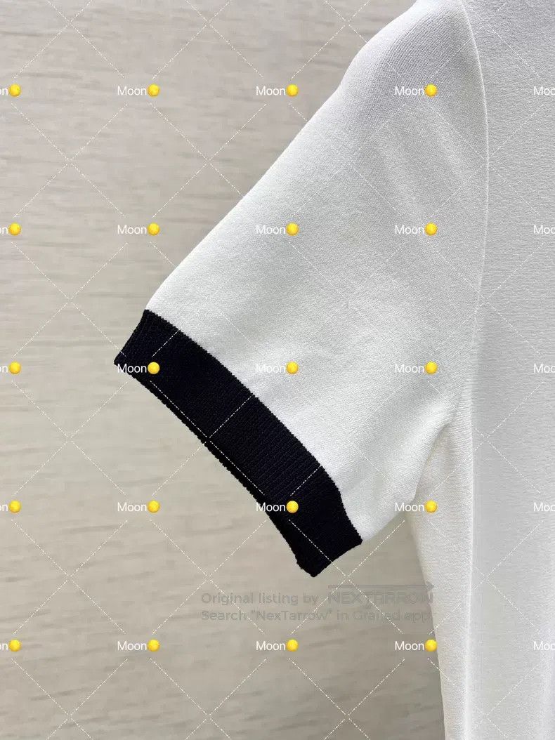 Valentino Valentino Black and white color-blocked dress with gold le Size S / US 4 / IT 40 - 3 Thumbnail