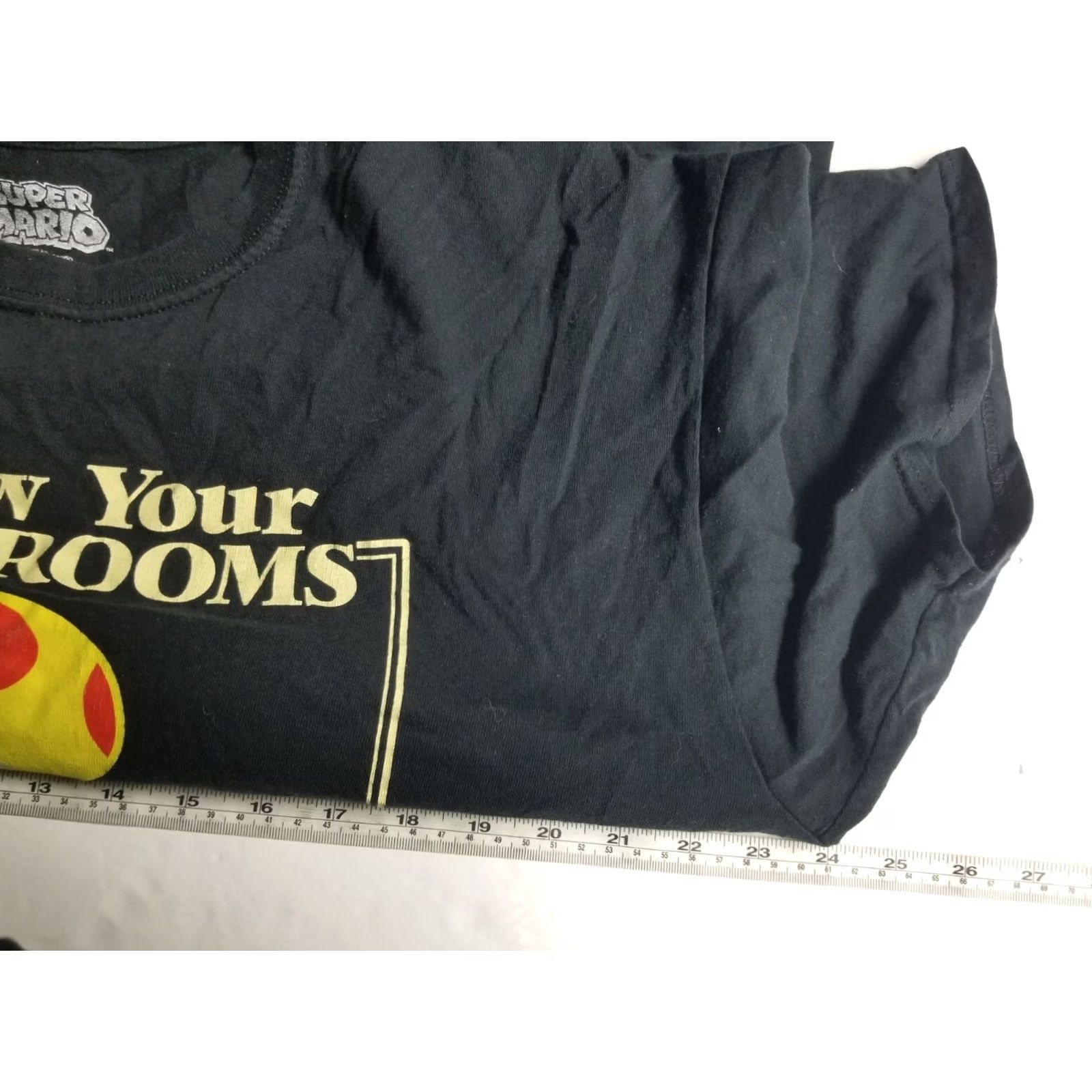 Vintage Super Mario T-Shirt XL Mens Black Short Sleeve Video Game Know Your Mushrooms Shirt Size US XL / EU 56 / 4 - 4 Thumbnail