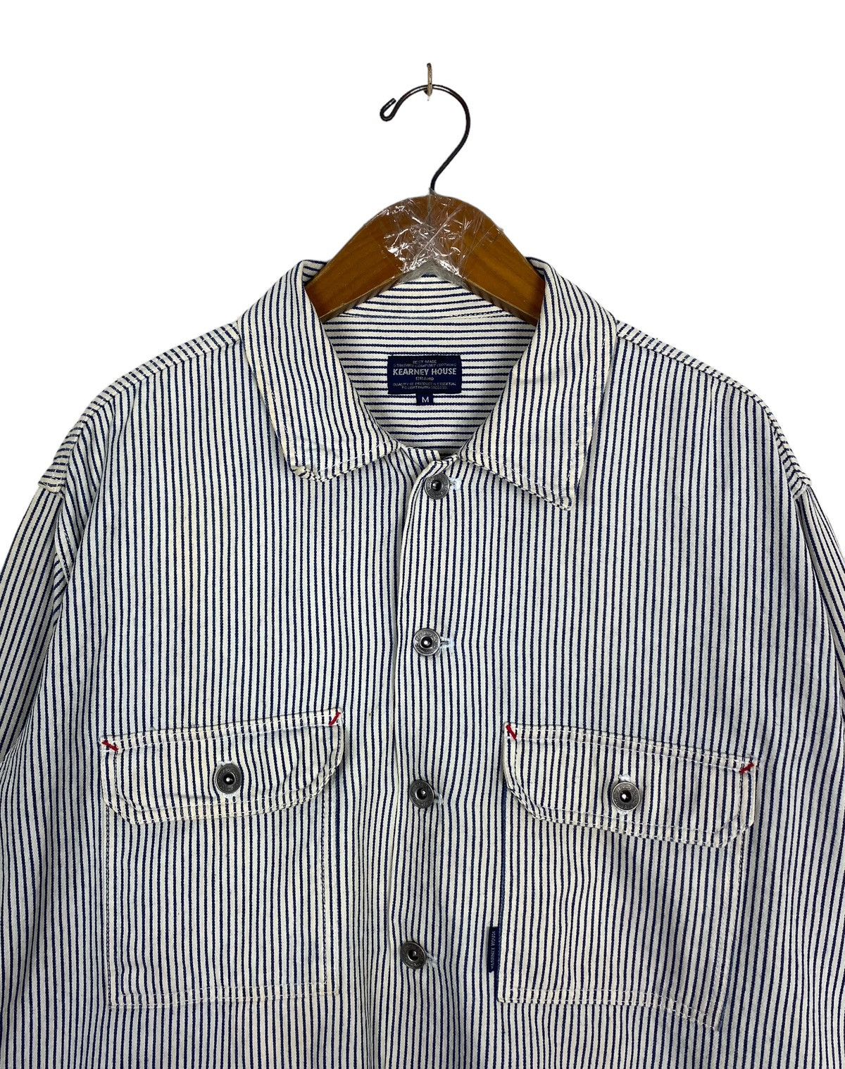 Japanese Brand Rare‼️ Kearney House hickory Stripe Workwear Shirt Size US M / EU 48-50 / 2 - 4 Thumbnail