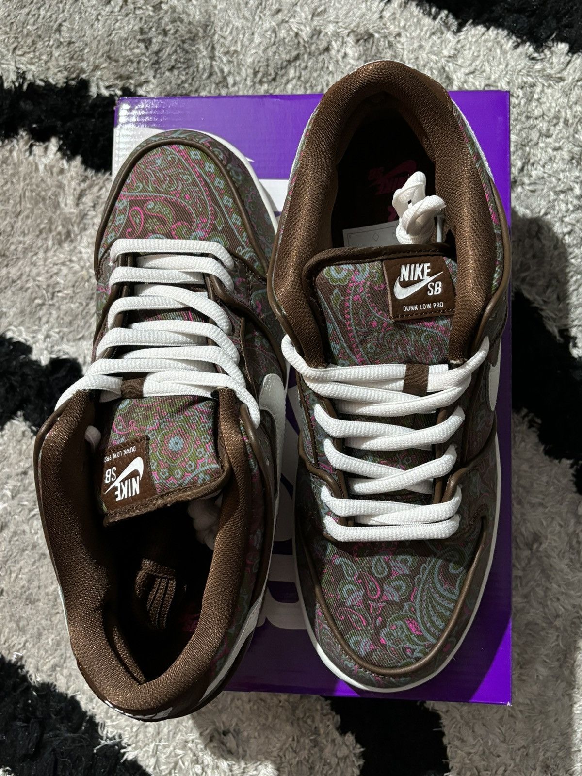image of Nike Sb Dunk Low Pro Paisley Brown Shoes in Cacao Brown, Men's (Size 11)