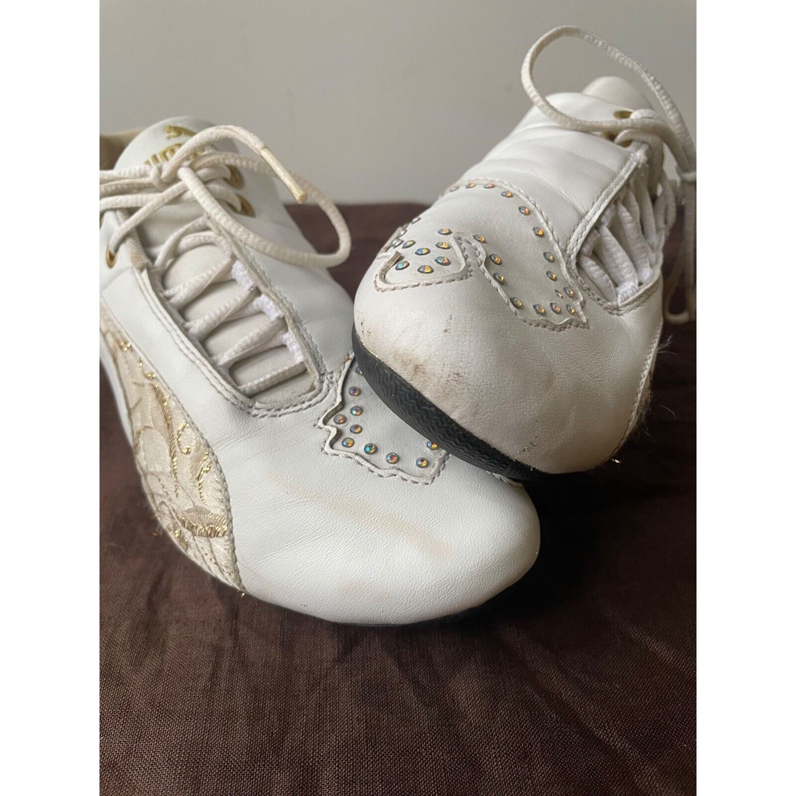Puma Puma Y2K Speedcat Rhinestones Flat Trainers Shoes 8250AC Size US 7 / IT 37 - 4 Thumbnail