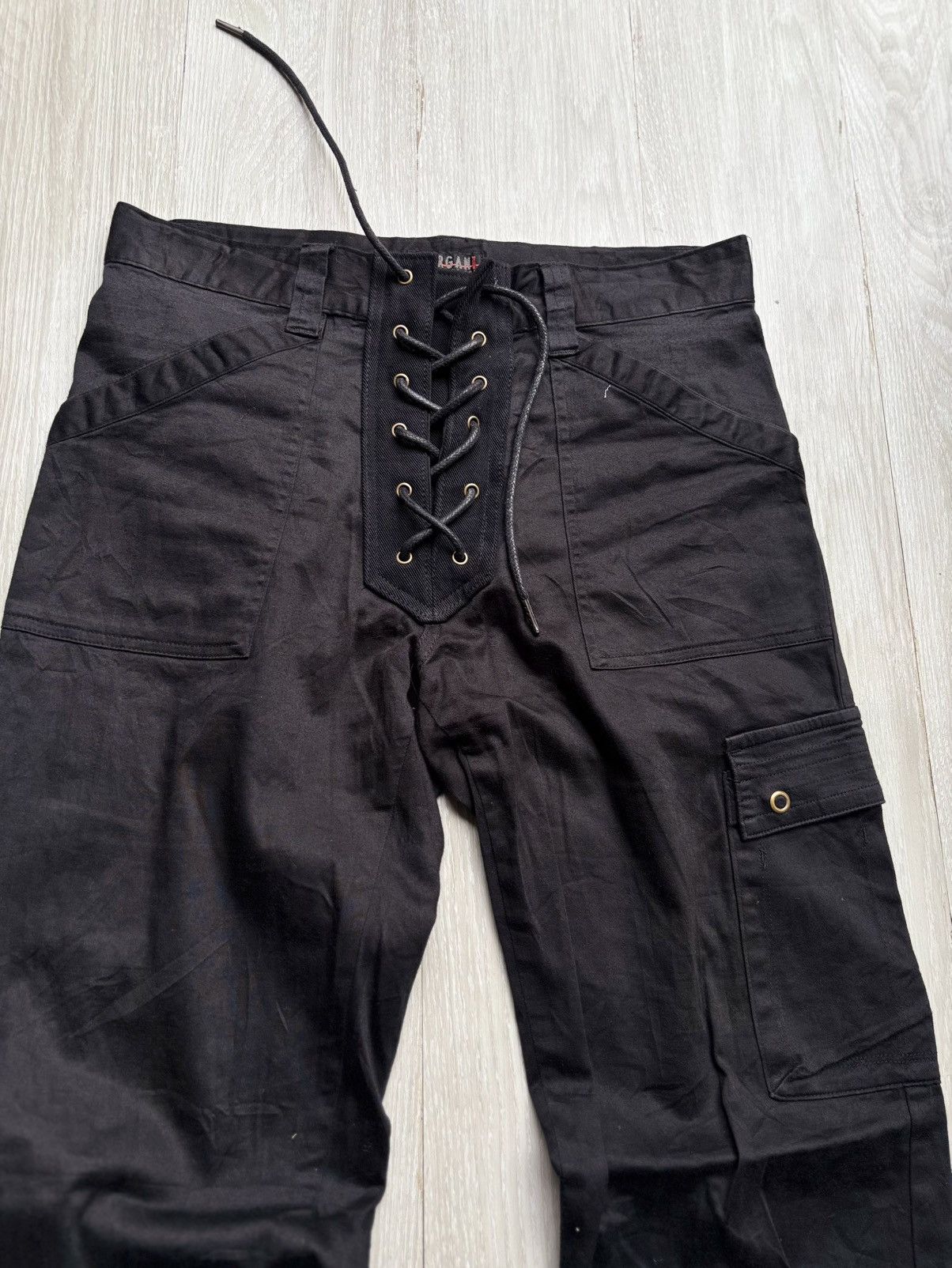 Japanese Brand Morgan homme lace-up flare pants Size US 30 / EU 46 - 2 Thumbnail