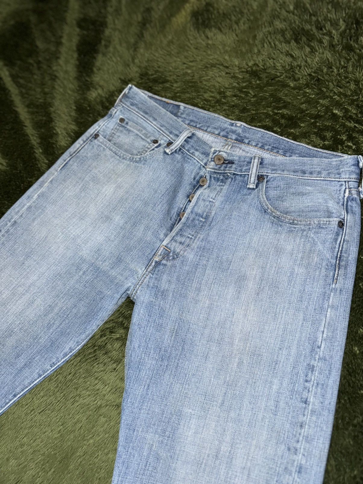 Levi's [W33/L32] Levi’s 501 Stone Wash Denim Pants Light Indigo Size US 33 - 2 Thumbnail