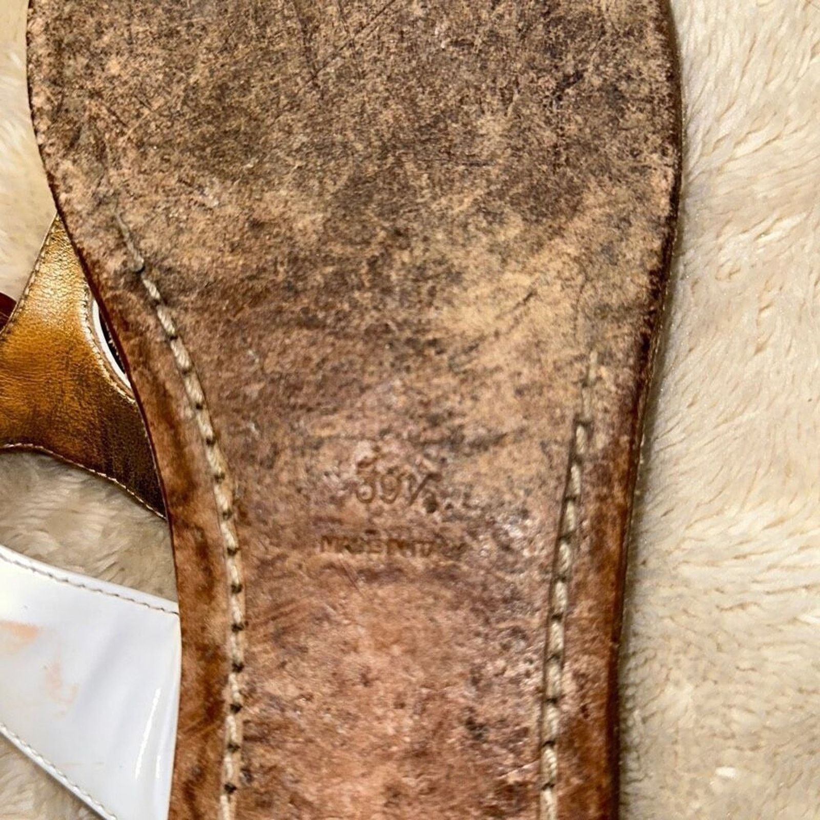 Prada Prada white with tortoise shell chain sandals | Sz 39.5 Size US 9.5 / IT 39.5 - 6 Thumbnail