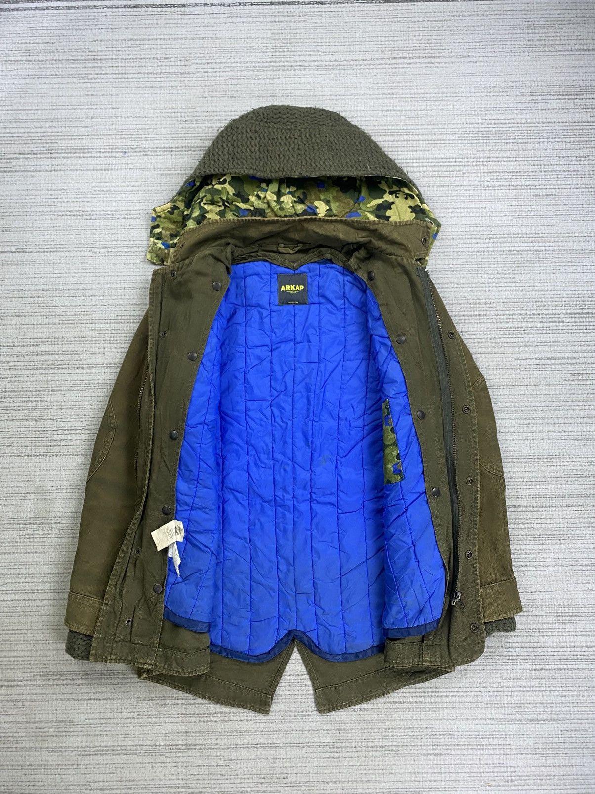 Vintage Vintage Arkap Military Made In Italy Canvas Hoodie Jacket Size US M / EU 48-50 / 2 - 10 Thumbnail