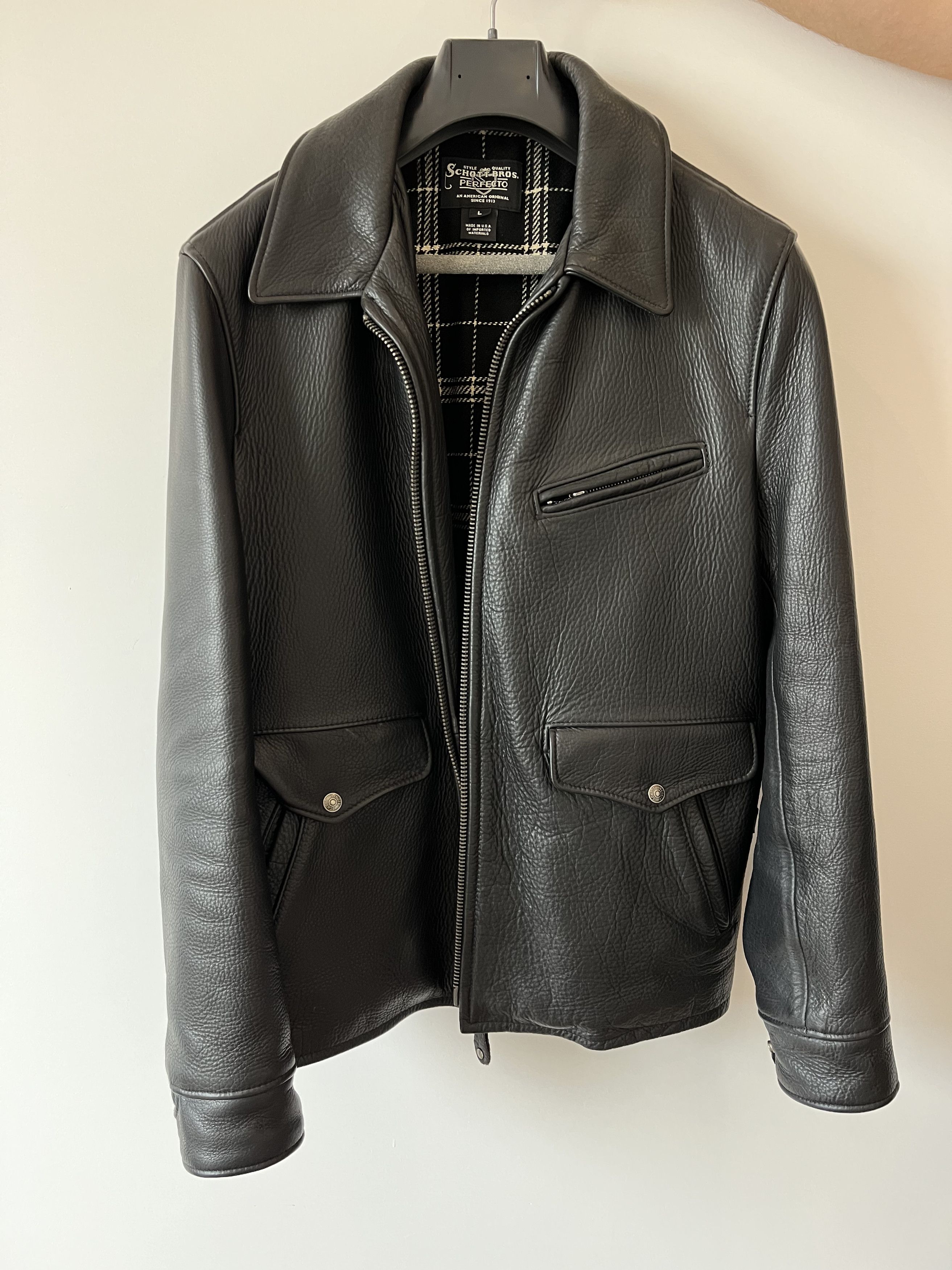Schott Schott Bison Leather Jacket 463 Size US L / EU 52-54 / 3 - 3 Thumbnail