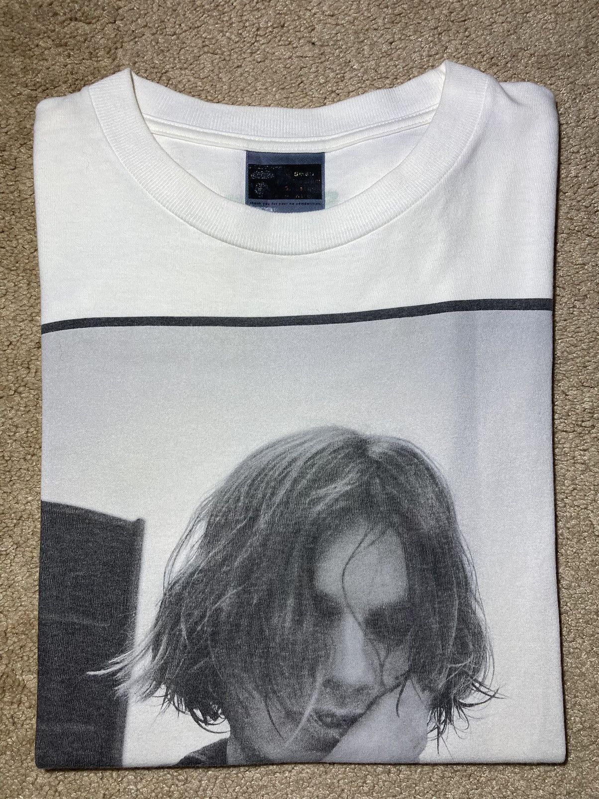 image of 2002 Bape Undercover Beck Photo Tee Shawn Mortensen Gallery in White, Men's (Size Small)
