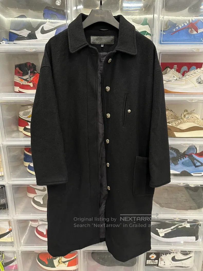 Chrome Hearts CHROME HEARTS Size M Black cashmere long coat Size M / US 6-8 / IT 42-44 - 1 Thumbnail