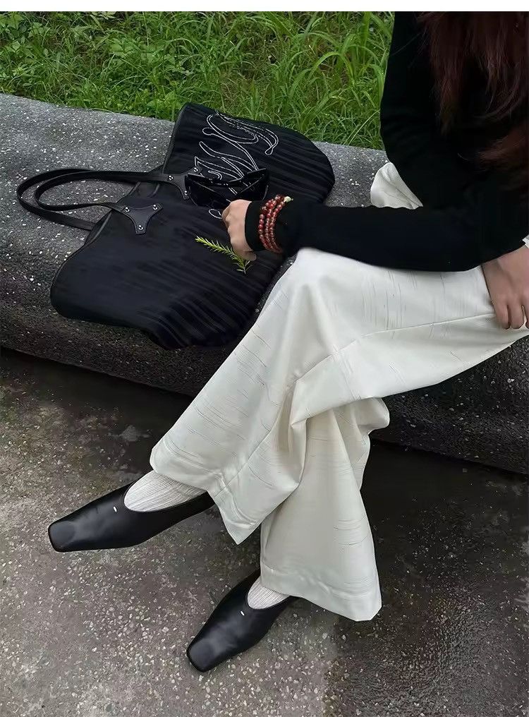 Other Casual Square PU Leather Designer Ballet Flats Y2k Size US 8 / IT 38 - 3 Thumbnail