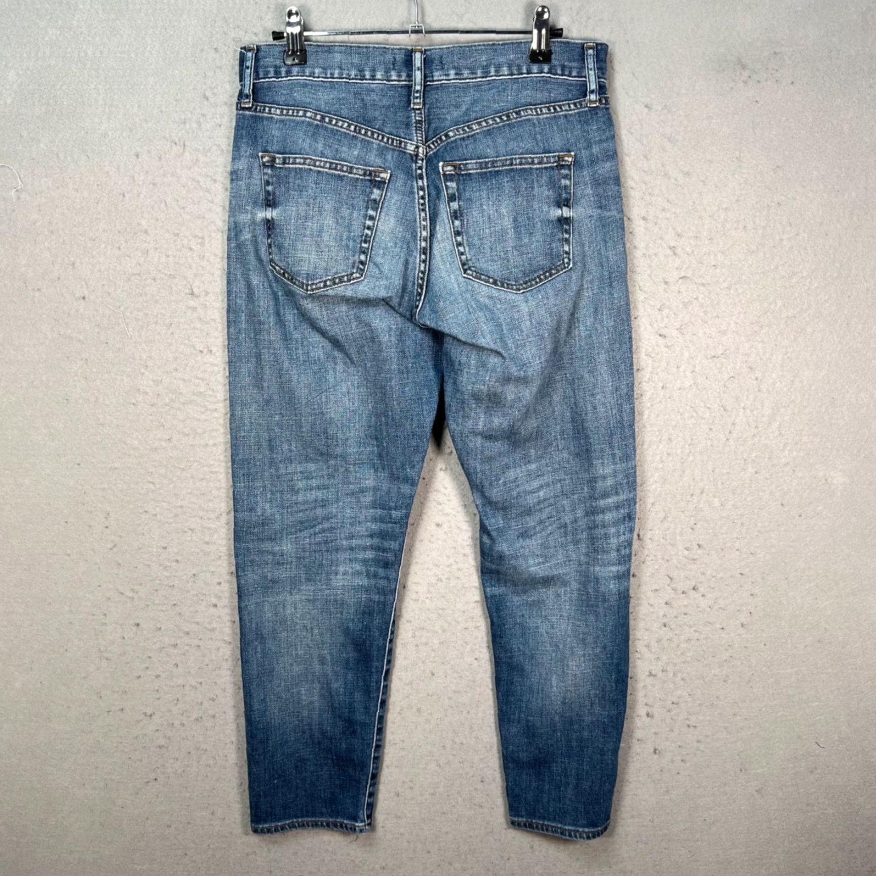 Uniqlo Uniqlo Womens Jeans 25 Slim Boyfriend Tapered Kaihara Denim Medium Wash blue 5-Pocket Mens Womens Girls Boys Size 42" / US 20 - 2 Thumbnail
