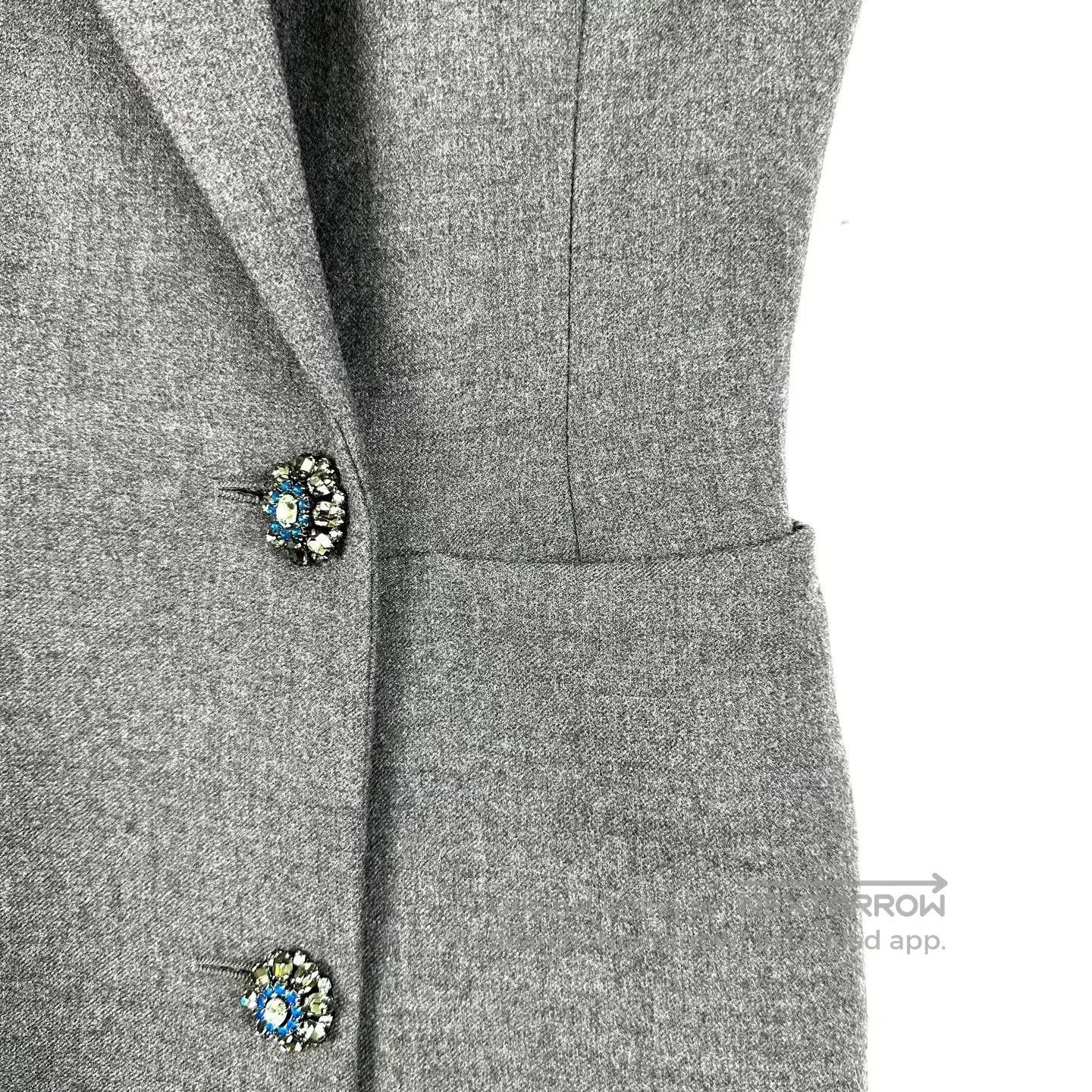Dior Dior Gray Irregular Mid-Length Sleeveless Coat. Size M / US 6-8 / IT 42-44 - 4 Thumbnail