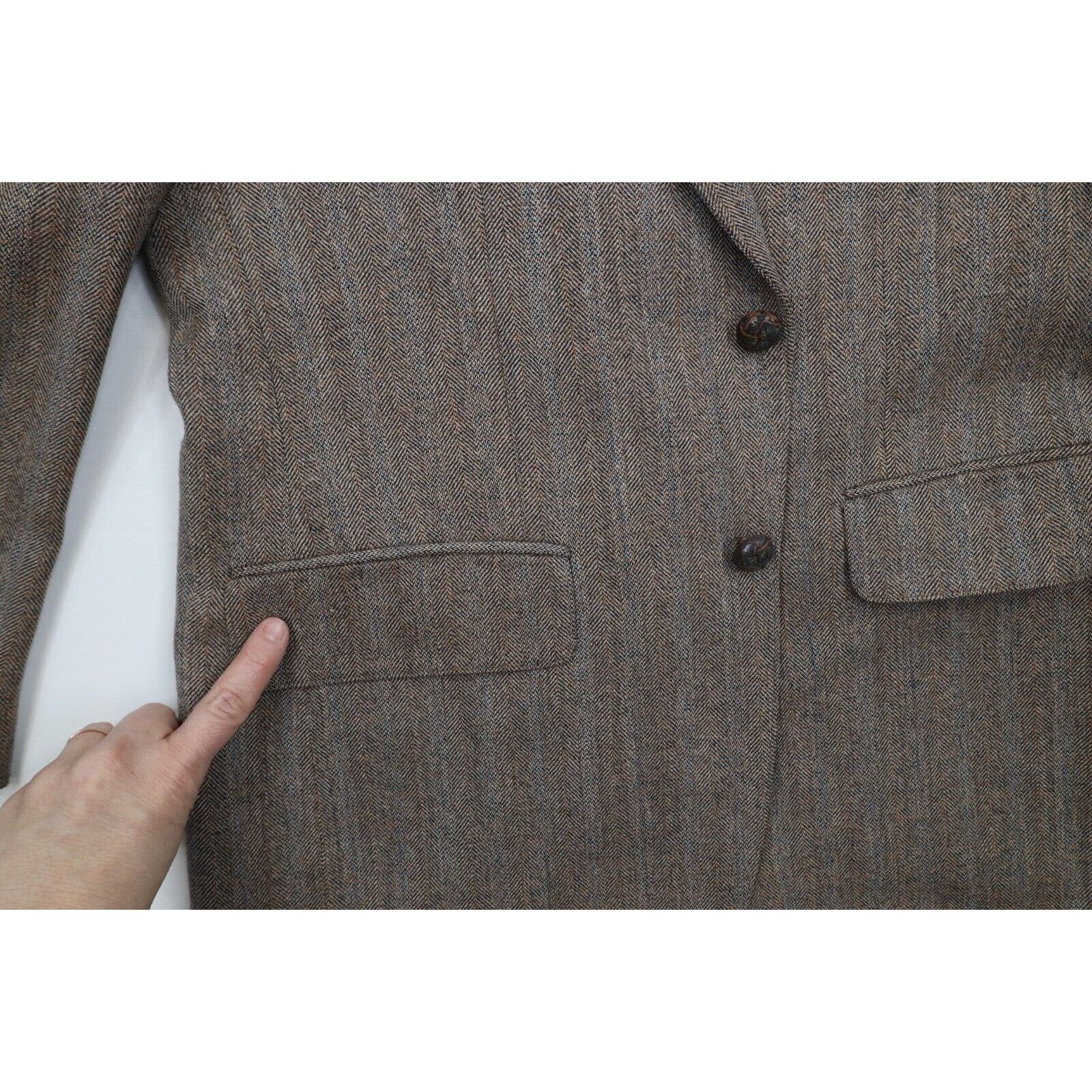 Vintage Vintage 70s 2 Piece Wool Wedding Suit Bell Bottoms Size 40R - 7 Thumbnail