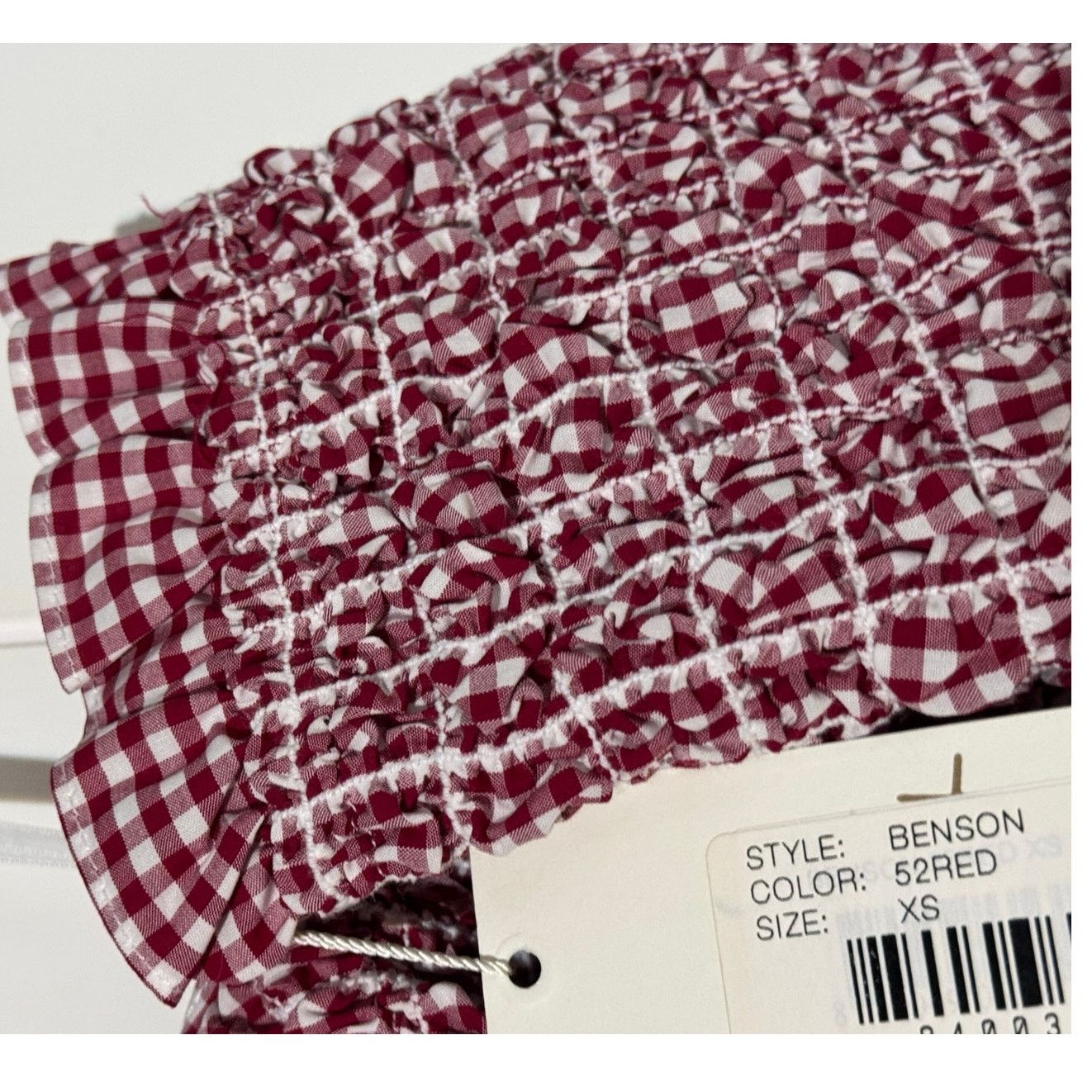 REVOLVE Petersyn Mini Benson Gingham Off-Shoulder Dress XS Red/White Size XS / US 0-2 / IT 36-38 - 13 Thumbnail
