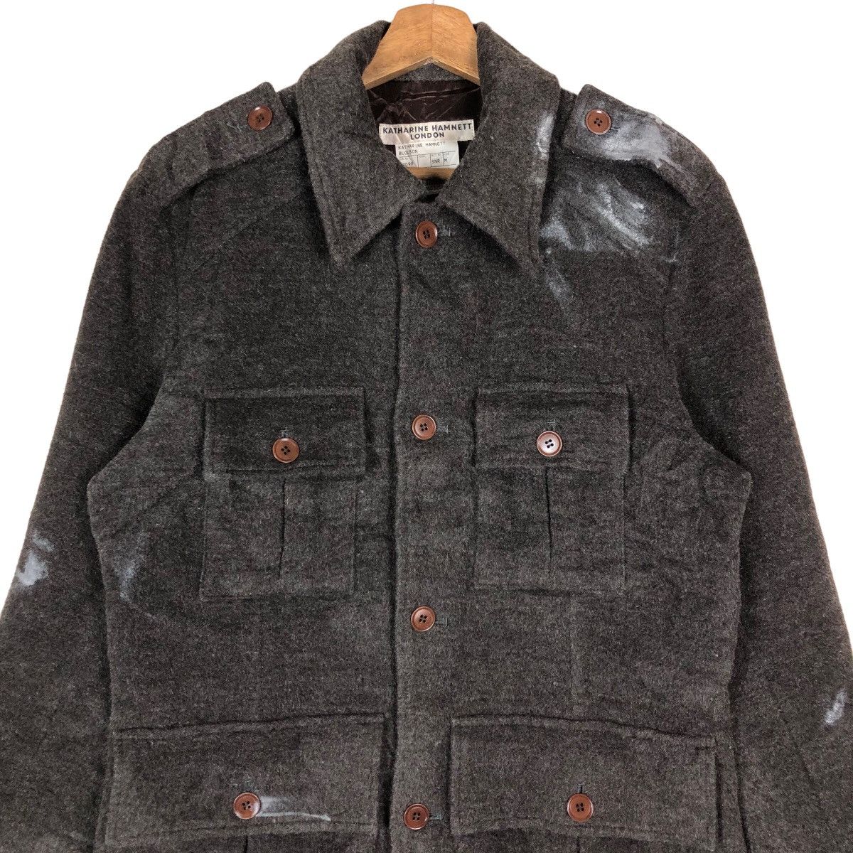 Katharine Hamnett London Vintage Katharine Hamnett London Flat Button Medium Long Size US M / EU 48-50 / 2 - 2 Thumbnail