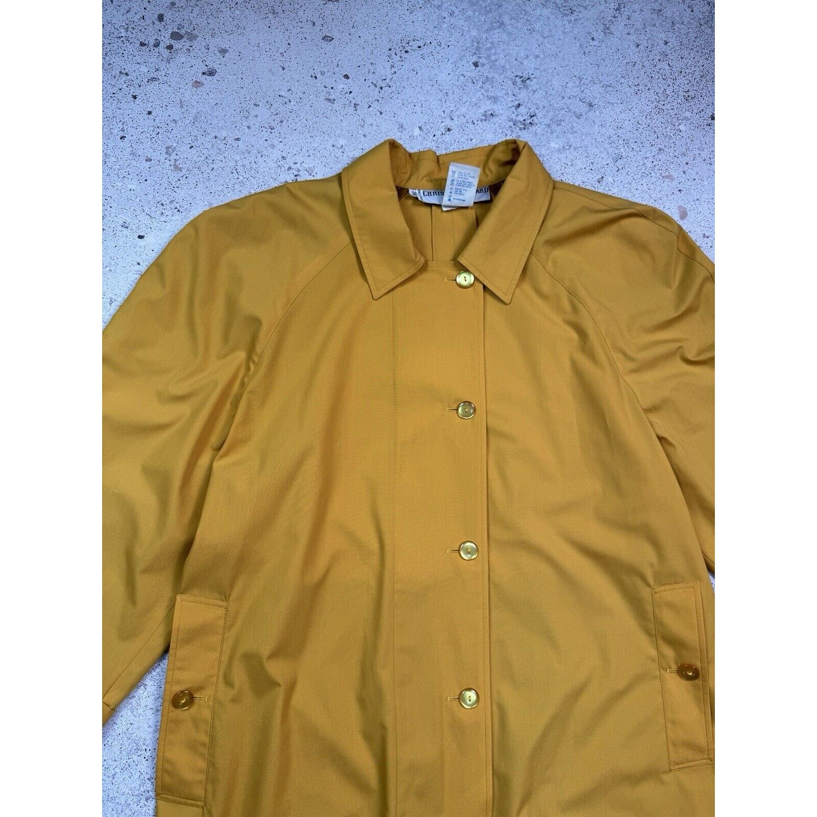 Vintage Vintage 90s 80s Christian Aujard Yellow Trench Coat Size 38 Size M / US 6-8 / IT 42-44 - 4 Thumbnail
