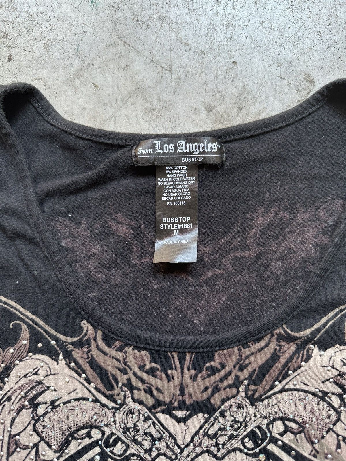 Affliction Y2K Vintage Grunge Black Skull print shirt Size M / US 6-8 / IT 42-44 - 5 Thumbnail