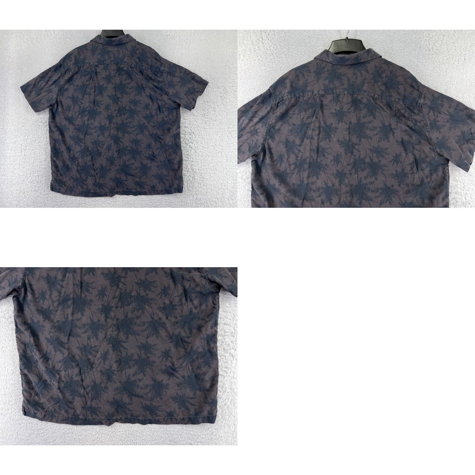 Nat Nast Nat Nast Shirt Mens 2XL Gray Silk Blend Hawaiian Pocket Short Sleeve Size US XXL / EU 58 / 5 - 9 Thumbnail