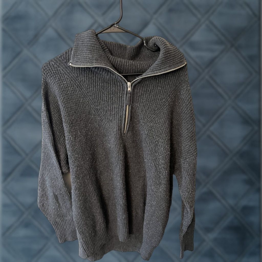 Vintage VINTAGE Aerie Gray Turtleneck Pullover Sweatshirt Women’s XS Long Sleeve 1/4 Zip Activewear Size XS / US 0-2 / IT 36-38 - 1 Thumbnail