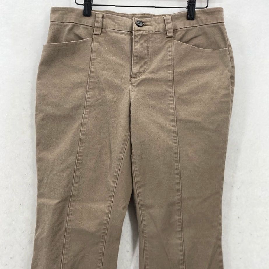 Vintage Duluth Chino Pants Women's 8x31 Brown Stretch Slim Leg Workday Warrior Casual Size 30" / US 8 / IT 44 - 2 Thumbnail