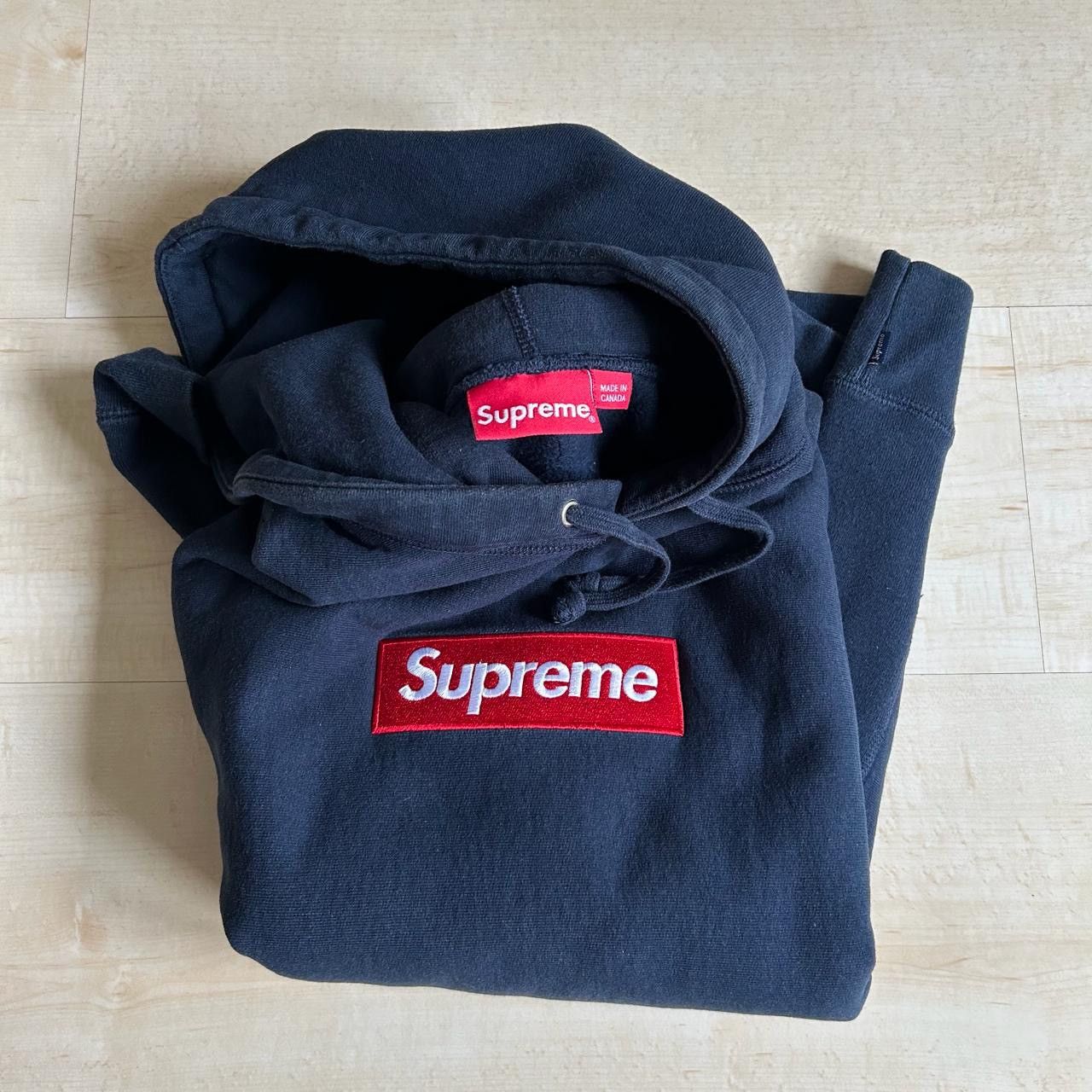 Supreme Supreme fw16 red on navy hoodie hooded sweatershirt Size US M / EU 48-50 / 2 - 6 Thumbnail