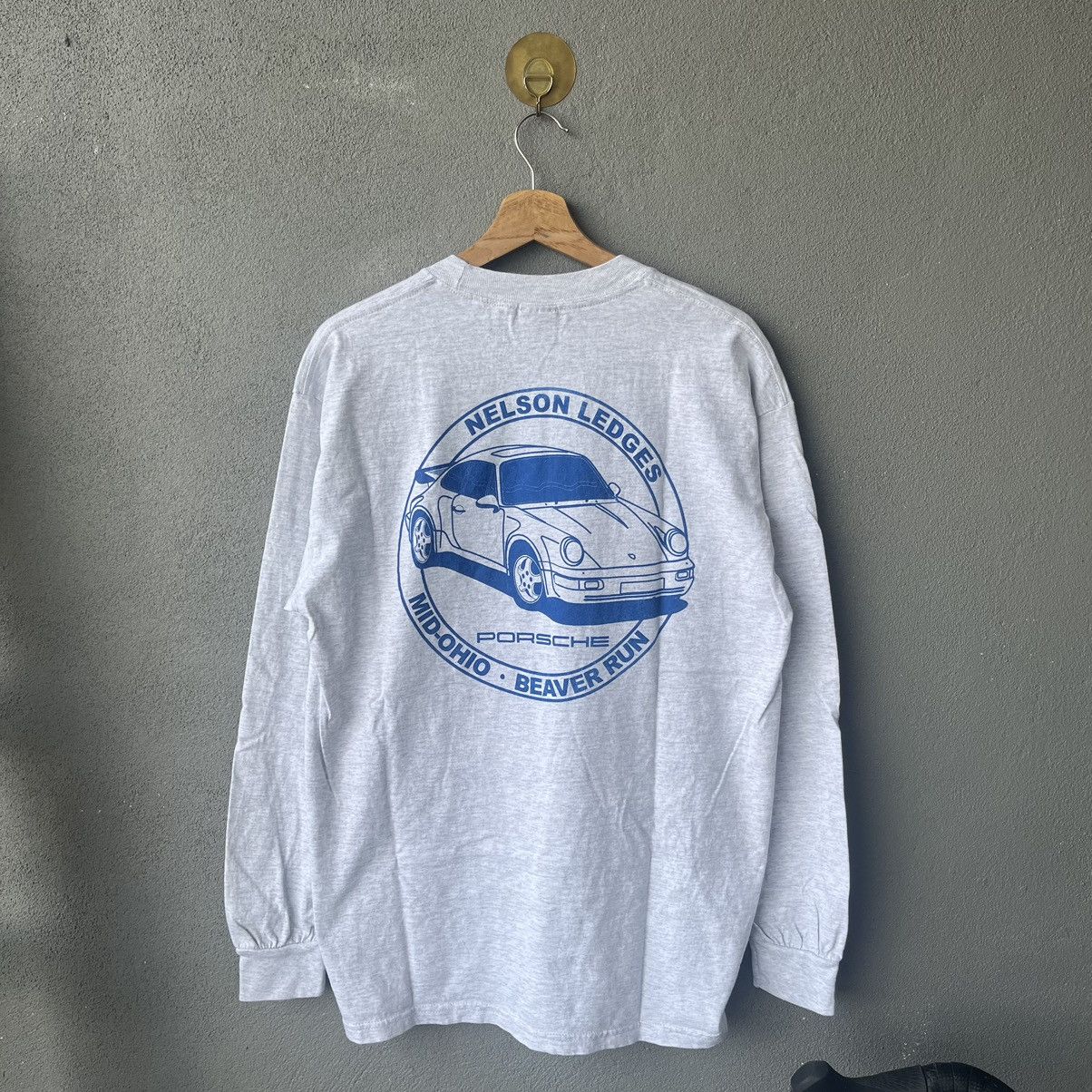 Porsche Design Vintage Porsche 911 Driver Education Grey Long Sleeve Tee Size US L / EU 52-54 / 3 - 1 Thumbnail