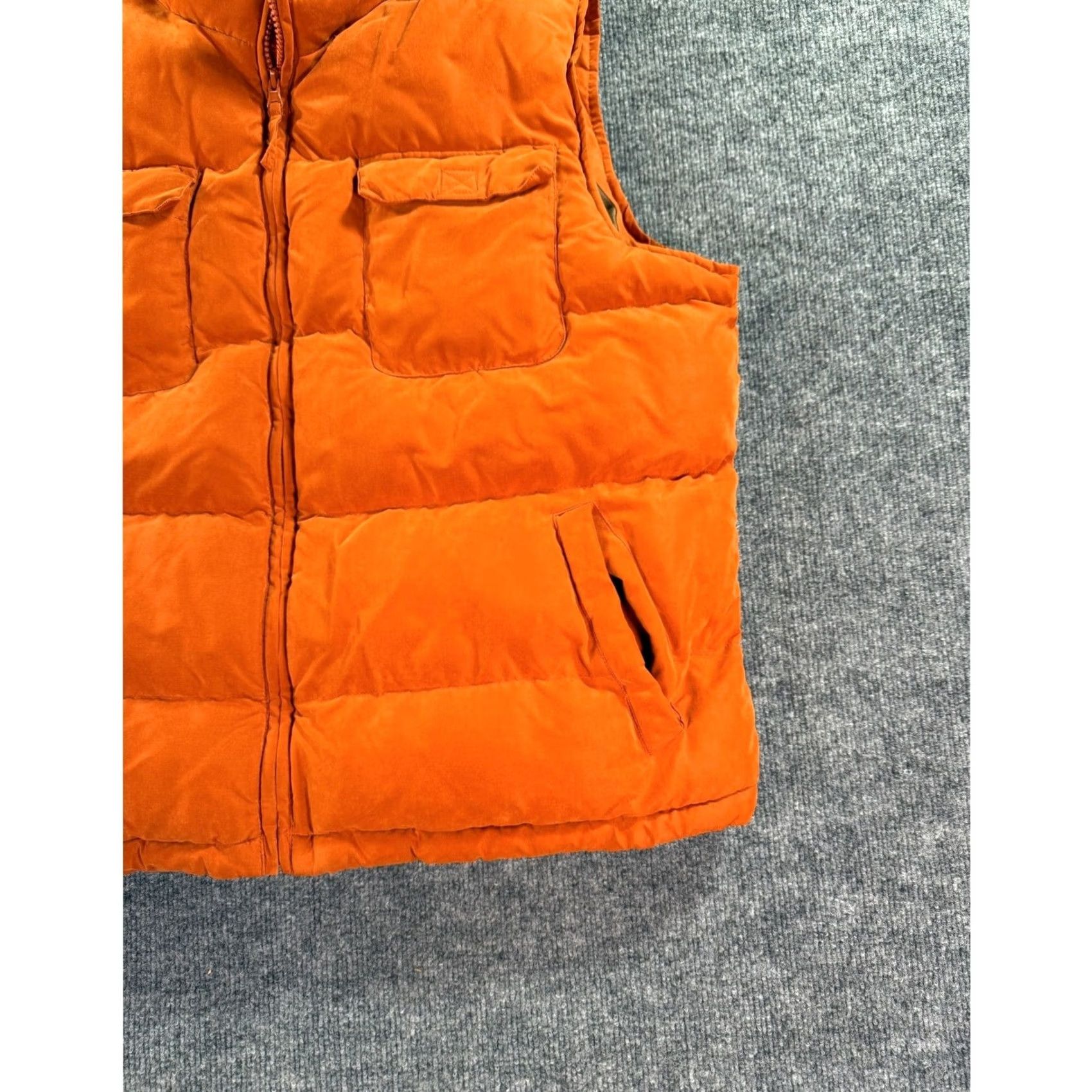 Stone Island VINTAGE St Johns Bay Puffer Vest Mens XL Orange Quilted Zip Up Outerwear Down Size US XL / EU 56 / 4 - 3 Thumbnail