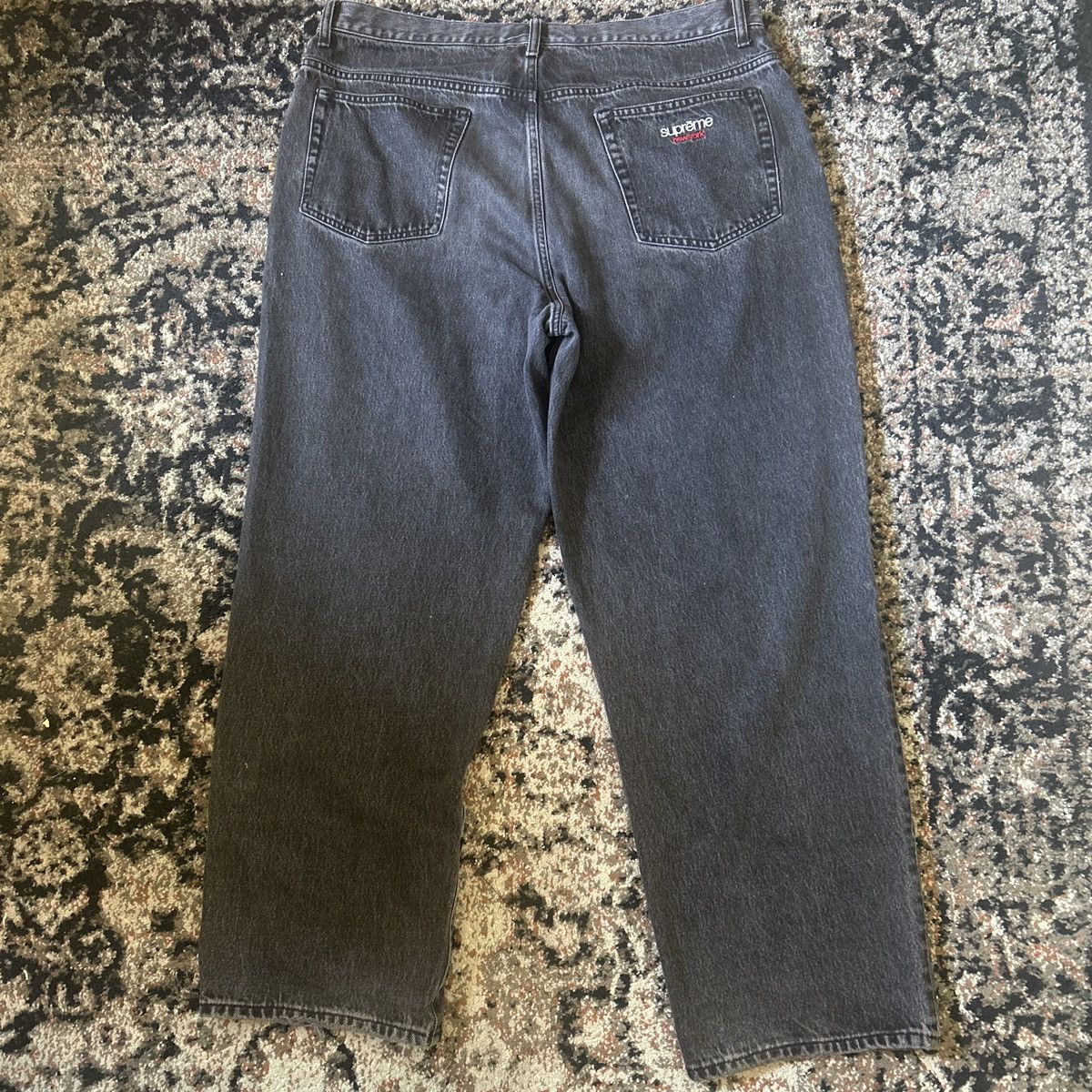 Supreme Supreme Baggy Jean Washed Black | Grailed