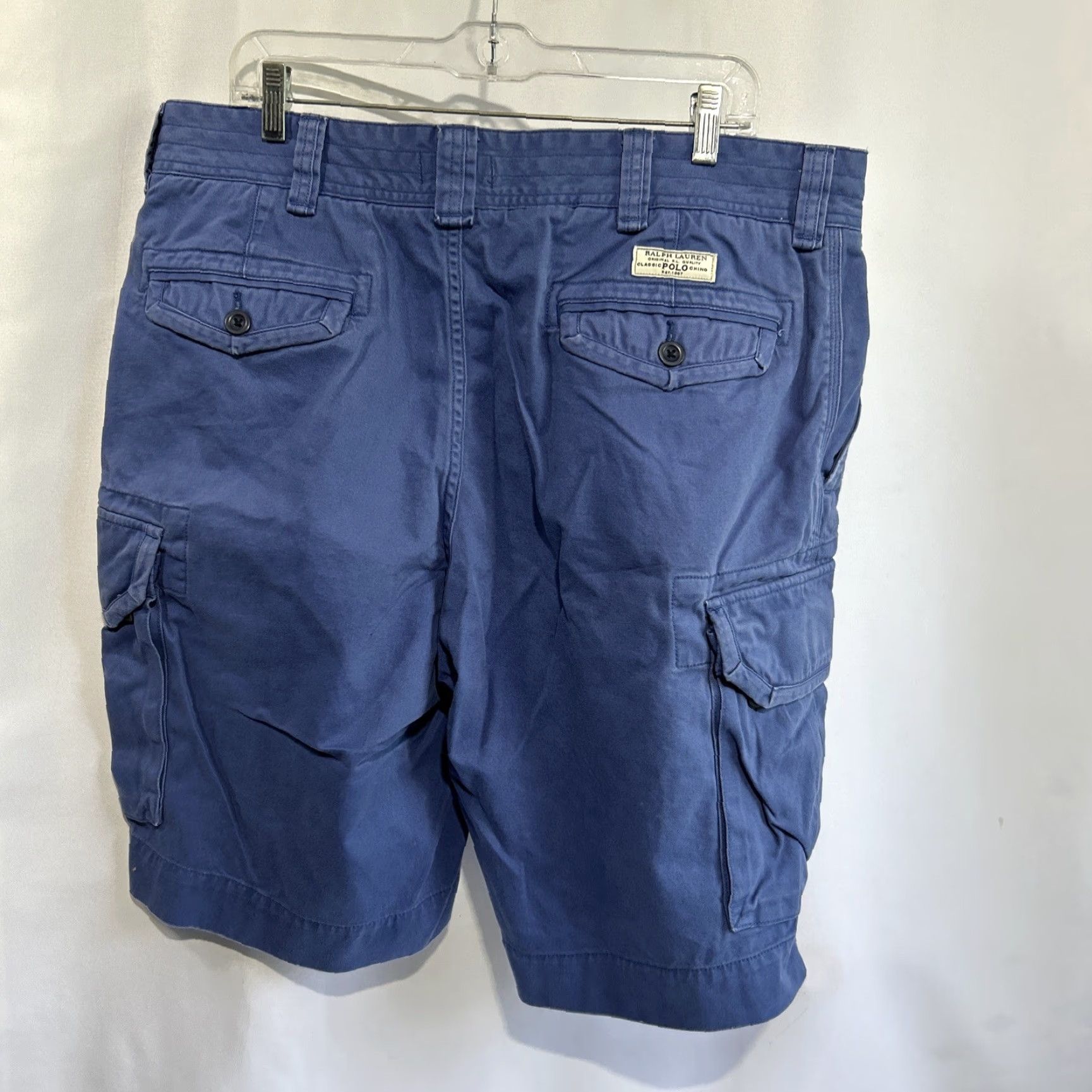 Polo Ralph Lauren Polo Ralph Lauren Cargo Shorts 100% Cotton Blue 10" Casual Men Sz 38 Regular Pocket Front Size US M / EU 48-50 / 2 - 3 Thumbnail