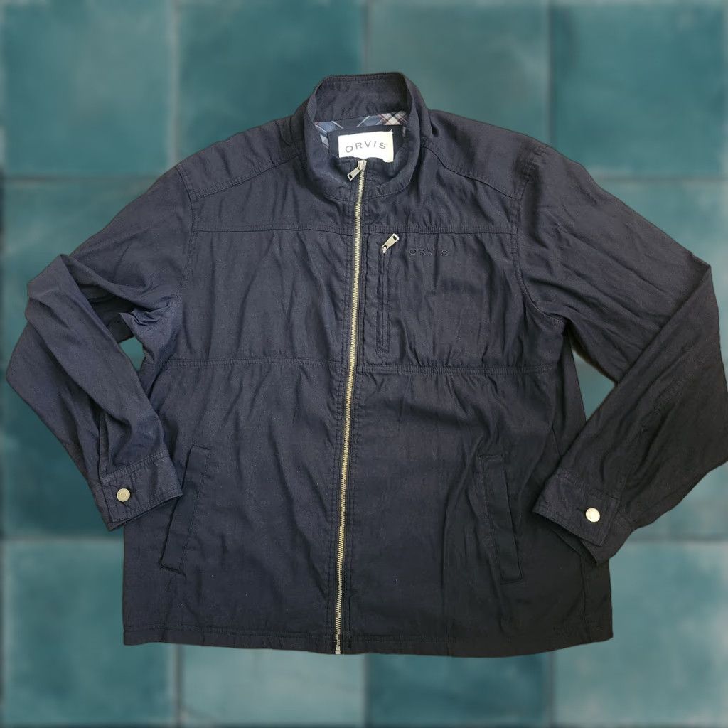 Orvis Orvis Mens Large Black Full Zip Lightweight Jacket Nylon Outdoor Casual Jacket Size US L / EU 52-54 / 3 - 1 Thumbnail
