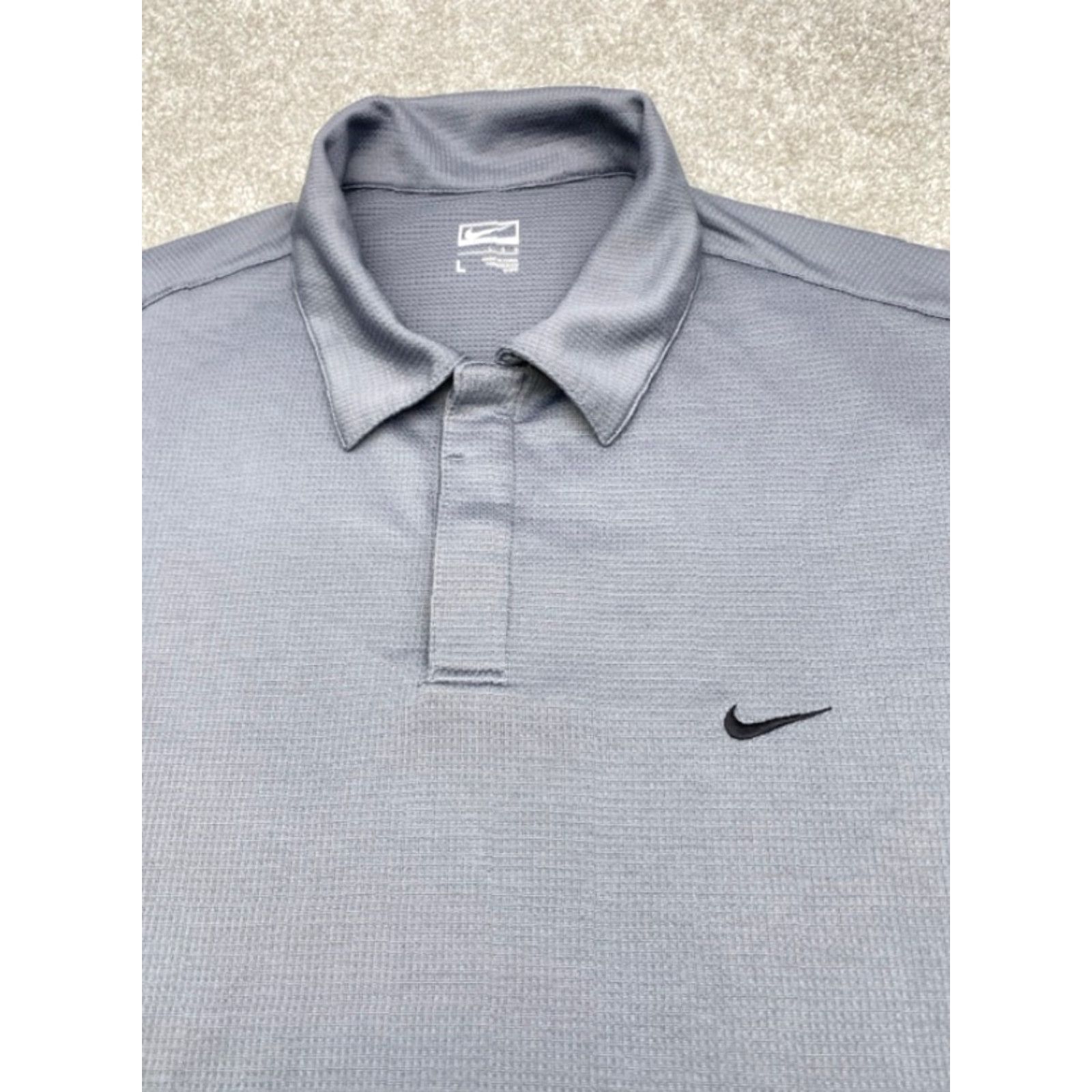 Nike Nike Performance Polo Shirt Men's L Gray - Nike Performance Polo Shirt Golf Short Sleeve Collared 100% Polyester Logo Knit 5194 Size US L / EU 52-54 / 3 - 3 Thumbnail