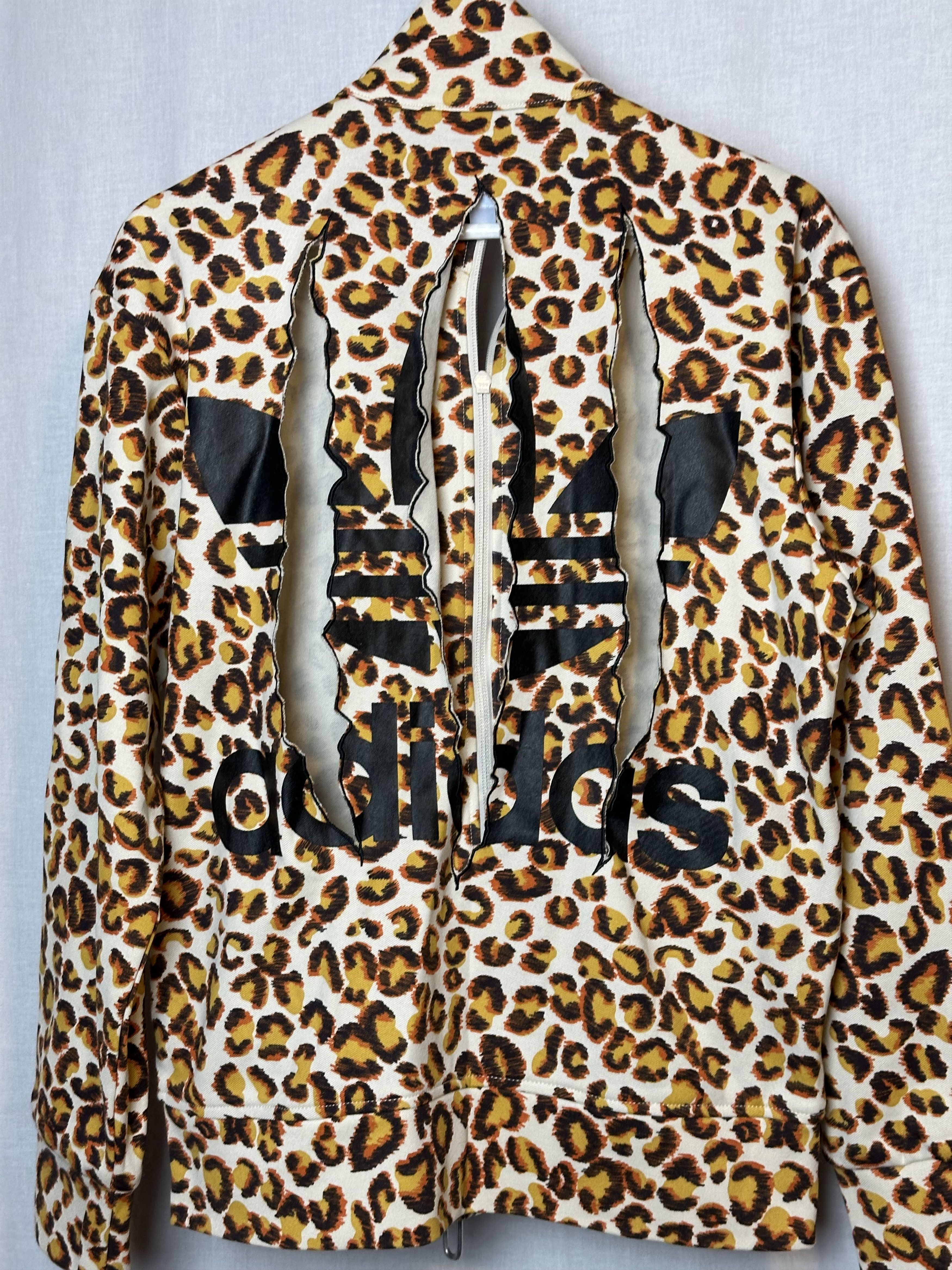 Adidas × Jeremy Scott Leopard Clawed Animal Track Zip Jacket Size US S / EU 44-46 / 1 - 4 Thumbnail