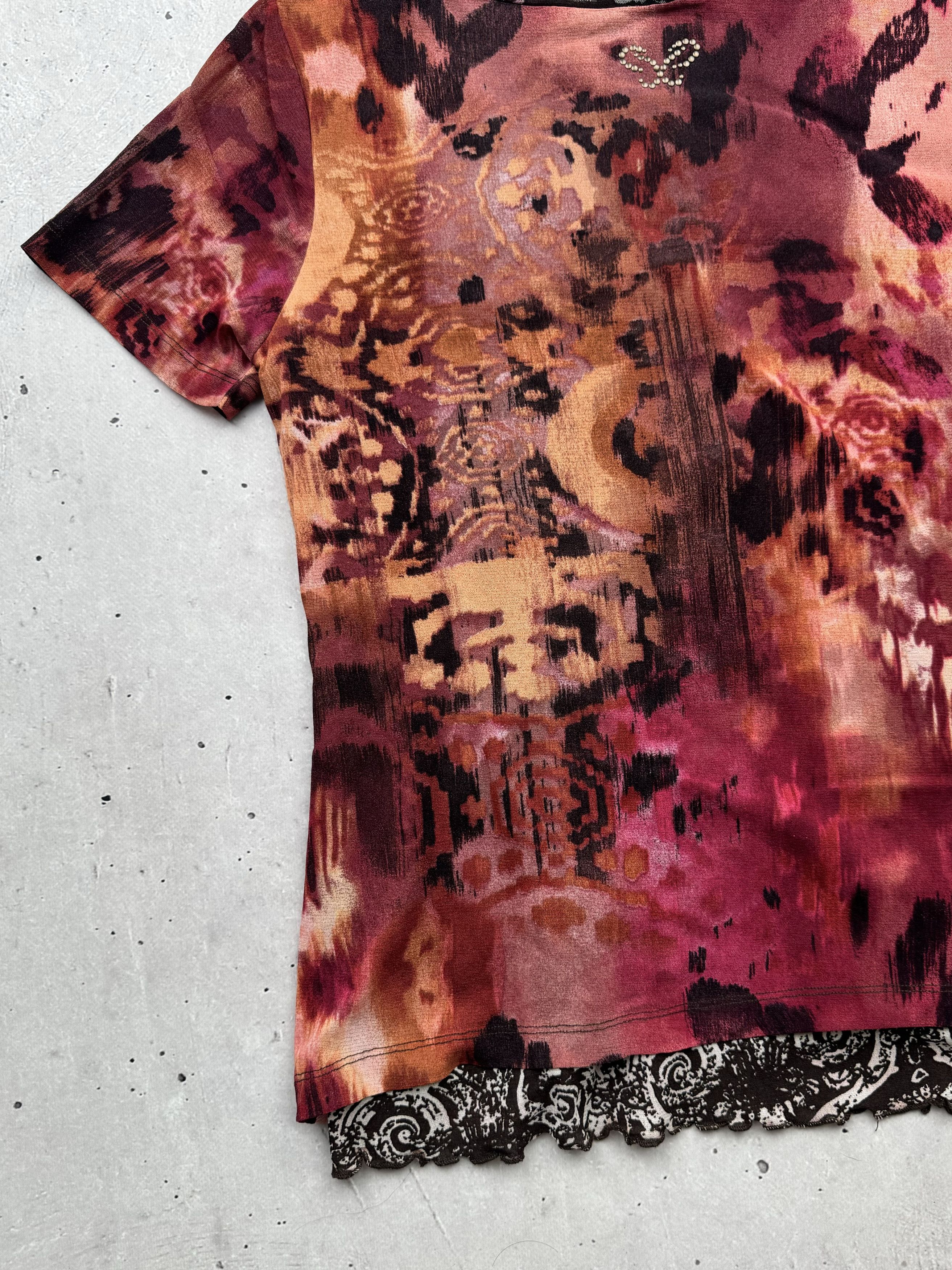 Japanese Brand × Vintage Vintage Printed Mesh Amazing T-Shirt Gaultier Style Size M / US 6-8 / IT 42-44 - 7 Thumbnail