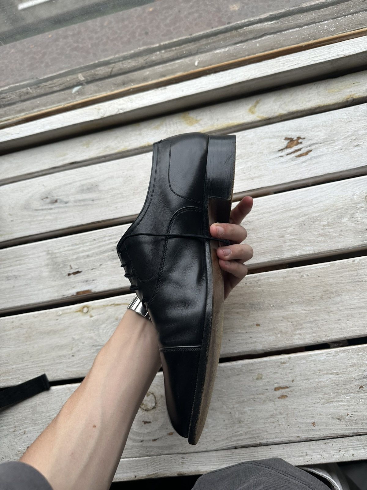 Bally LUXURY 🚨 BALLY VNTG SHOES MEN BLACK LUXURY SHELSEY RARE Size US 9 / EU 42 - 4 Thumbnail