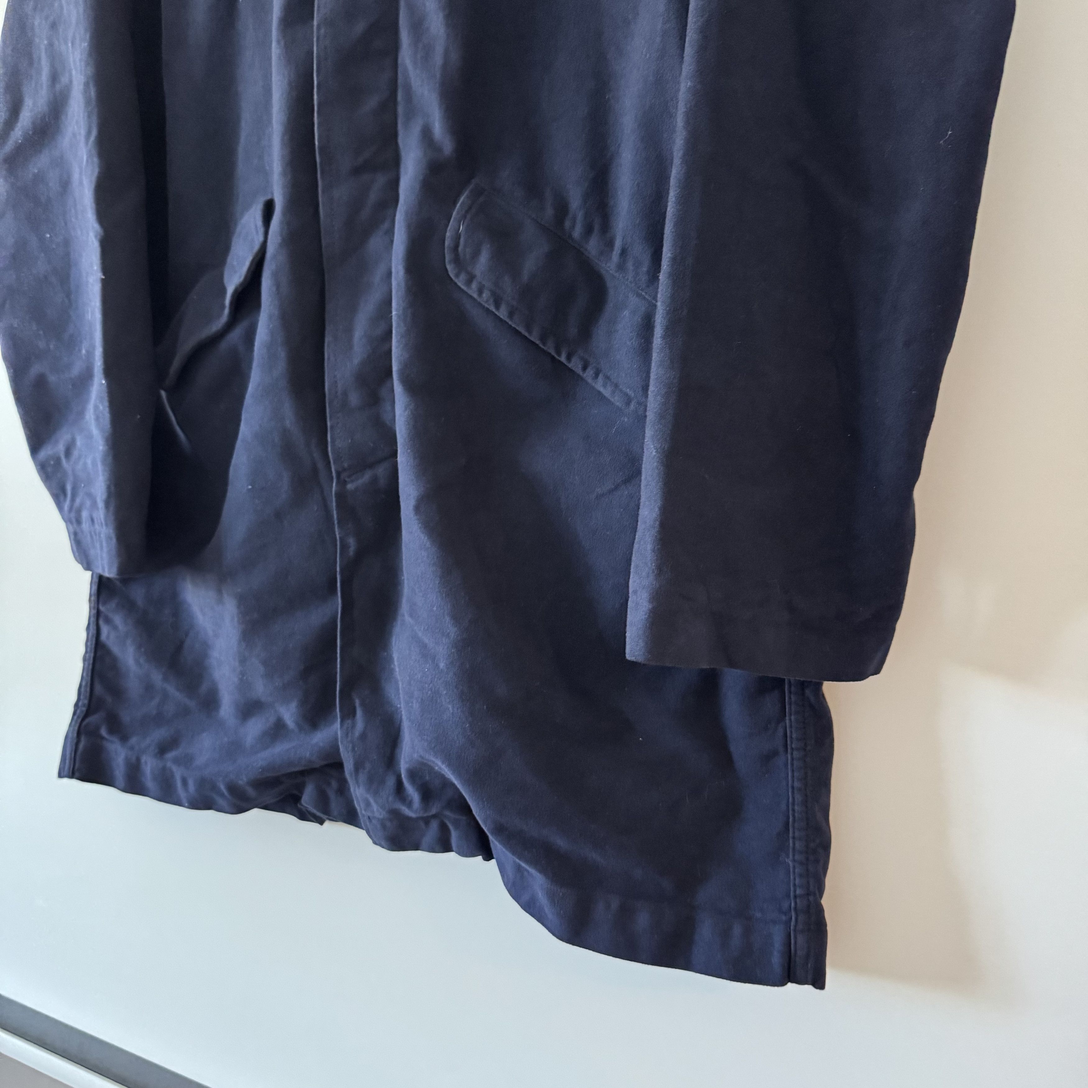 C.O.F. Studio Men's C.O.F Studio Navy Blue Moleskin Cotton Coat Size M Size US M / EU 48-50 / 2 - 8 Thumbnail