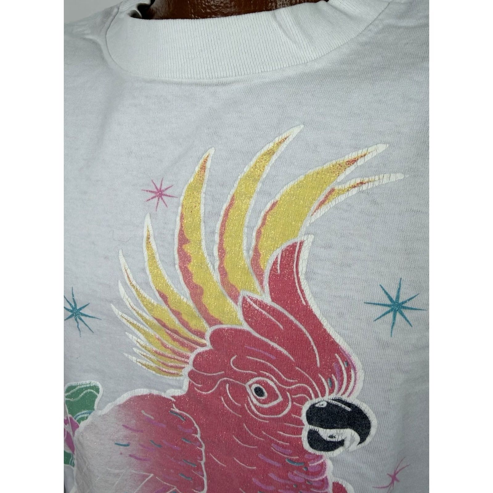 Vintage VINTAGE Florida Tropical Bird T-shirt Mens XL 90s Ocean Beach Lotus Flower Shirt Size US XL / EU 56 / 4 - 4 Thumbnail