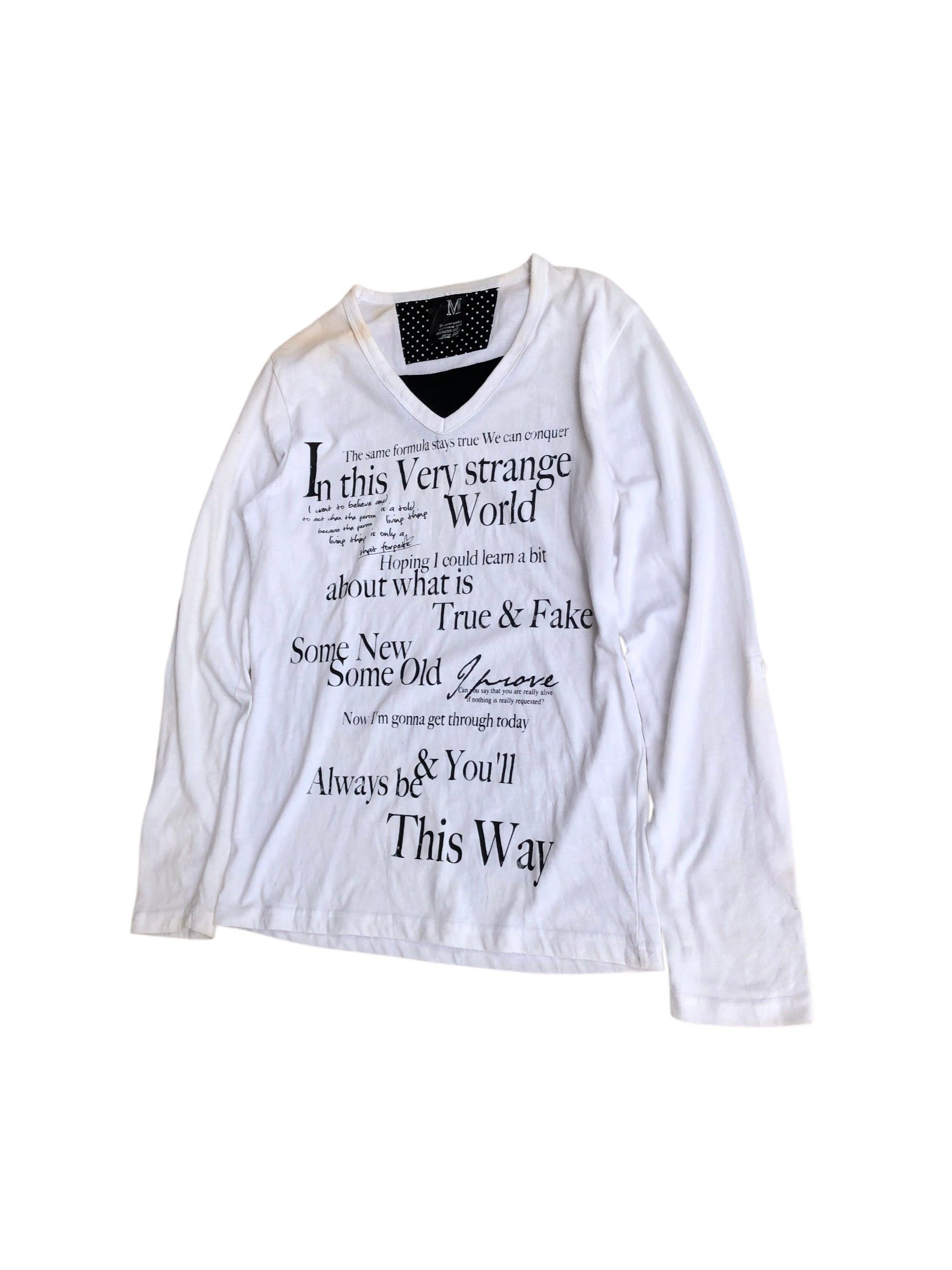 If Six Was Nine 2000s Clash Double Layer Poem Vkei Style Y2k Japanese Size US M / EU 48-50 / 2 - 2 Thumbnail