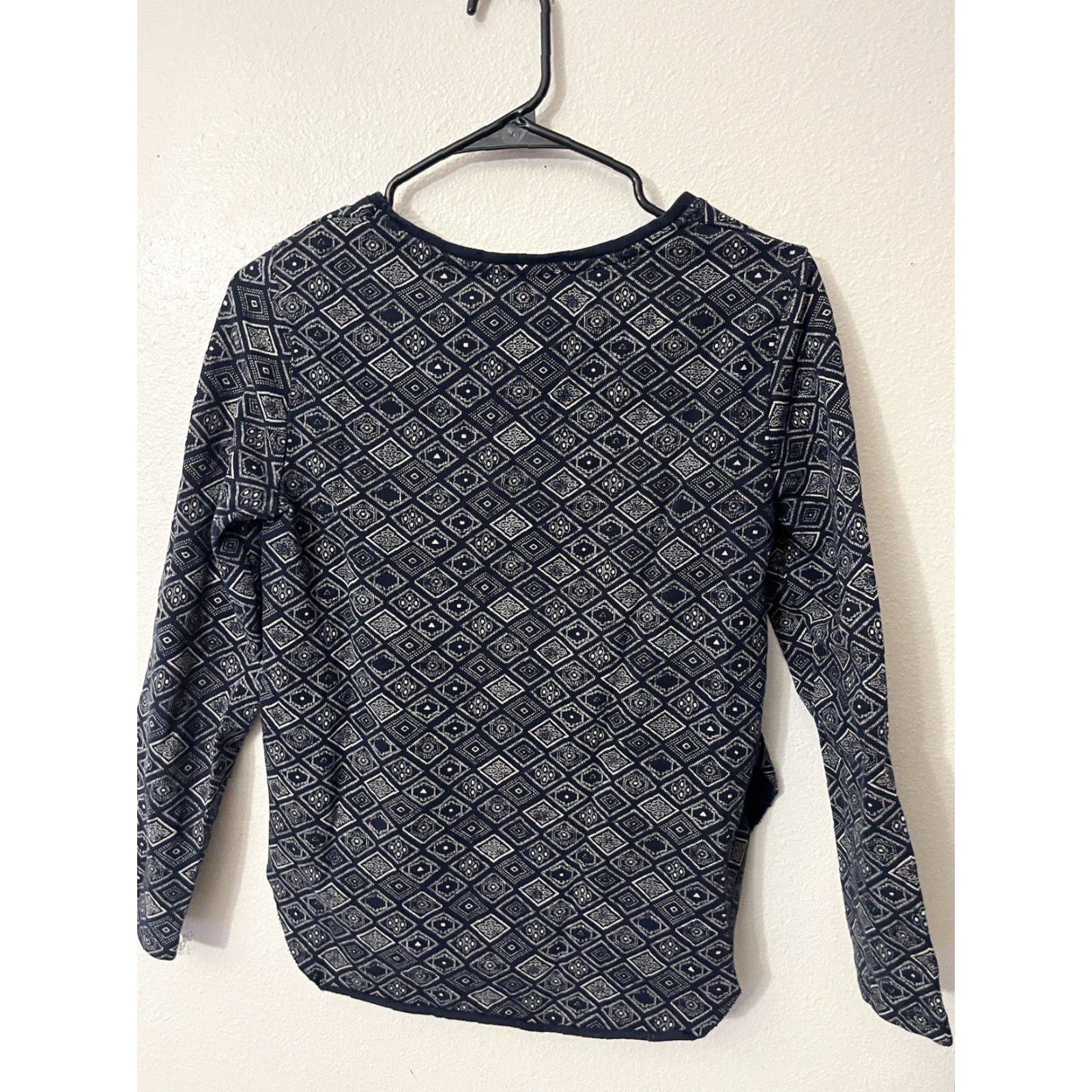 Vintage Pull&Bear Black Sweater M Geometric Embroidered Rhinestone Long Sleeve Pullover Knit Womens 90s Decal Size M / US 6-8 / IT 42-44 - 3 Thumbnail