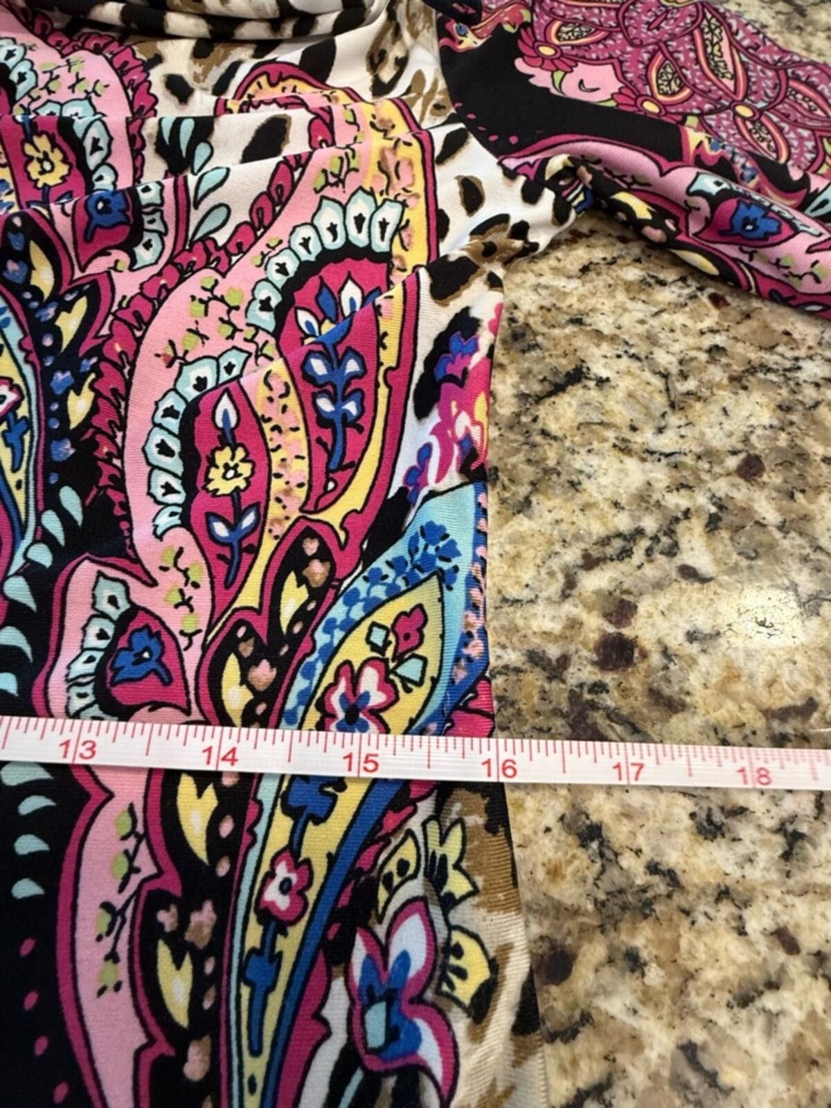 Other Sunny Leigh top floral leopard paisleys draped neckline SM Size S / US 4 / IT 40 - 8 Thumbnail